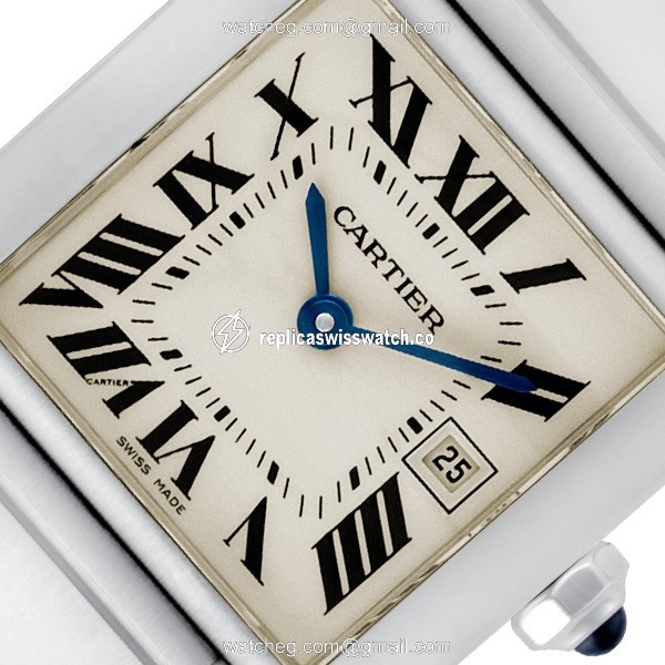 Cartier W51011Q3 Tank Francaise Quartz Unisex Stainless Steel Replica
