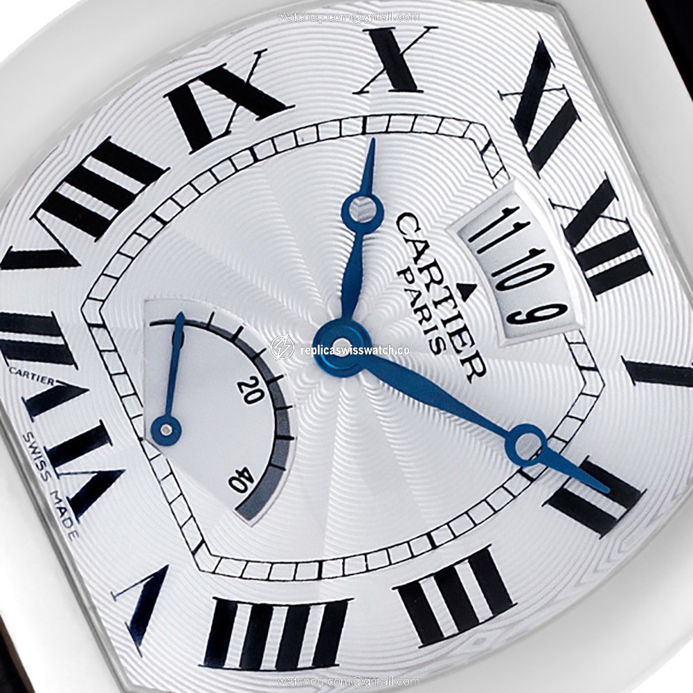 Cartier W1542751 Tortue Automatic Male 18k White Gold Replica