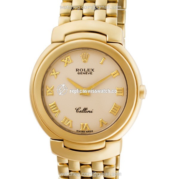 Rolex 6622 Cellini Quartz Unisex 18k yellow gold Replica