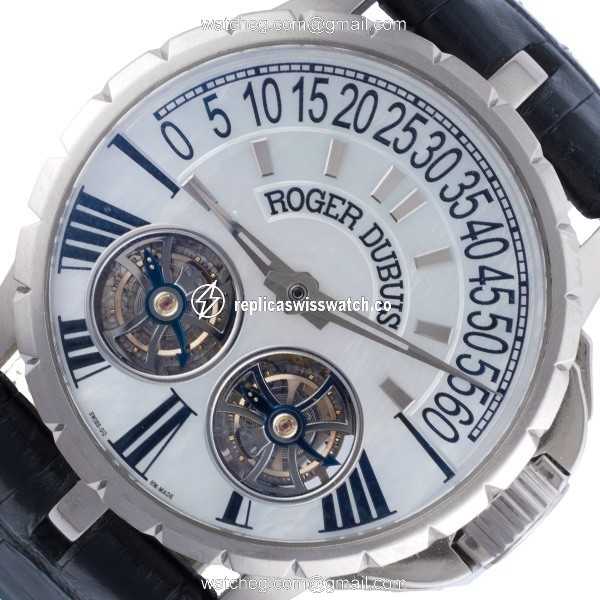 Roger Dubuis EX45019n1.67a Excalibur Tourbillon Manual Male 18k White Gold Replica