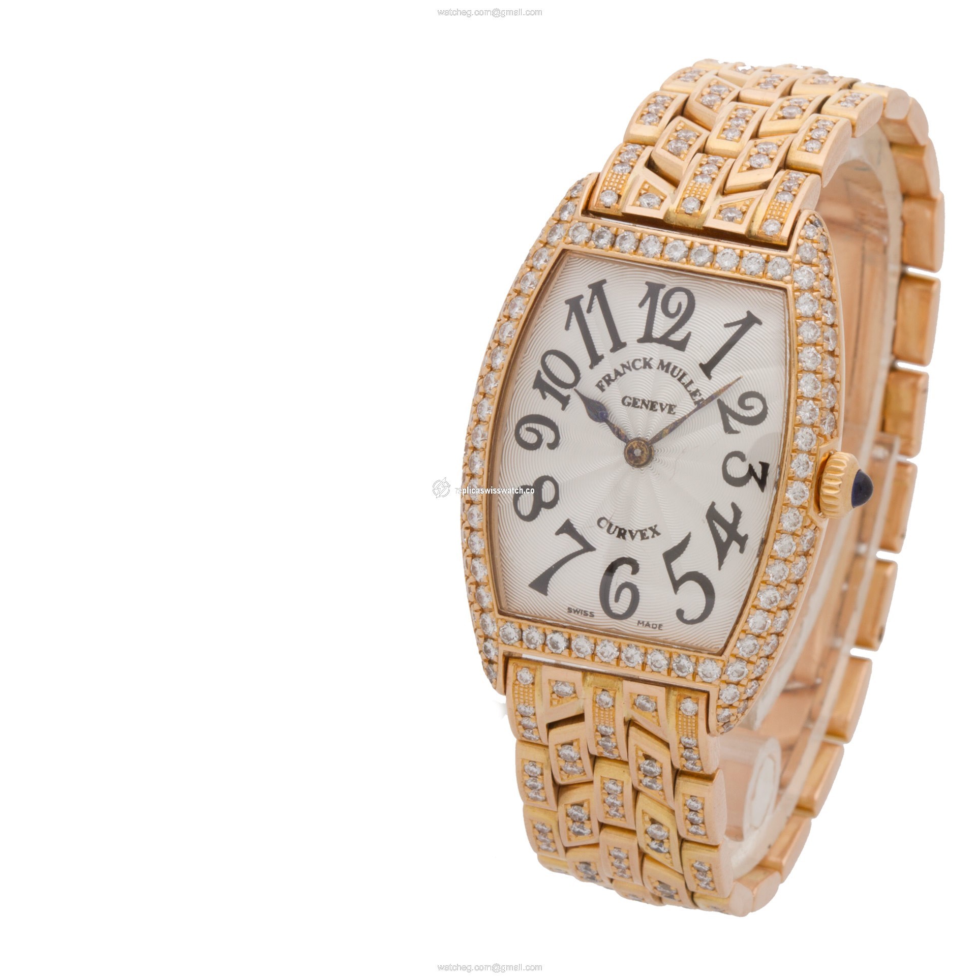 Franck Muller 1752qzd Curvex Quartz Female 18k Pink Gold Replica