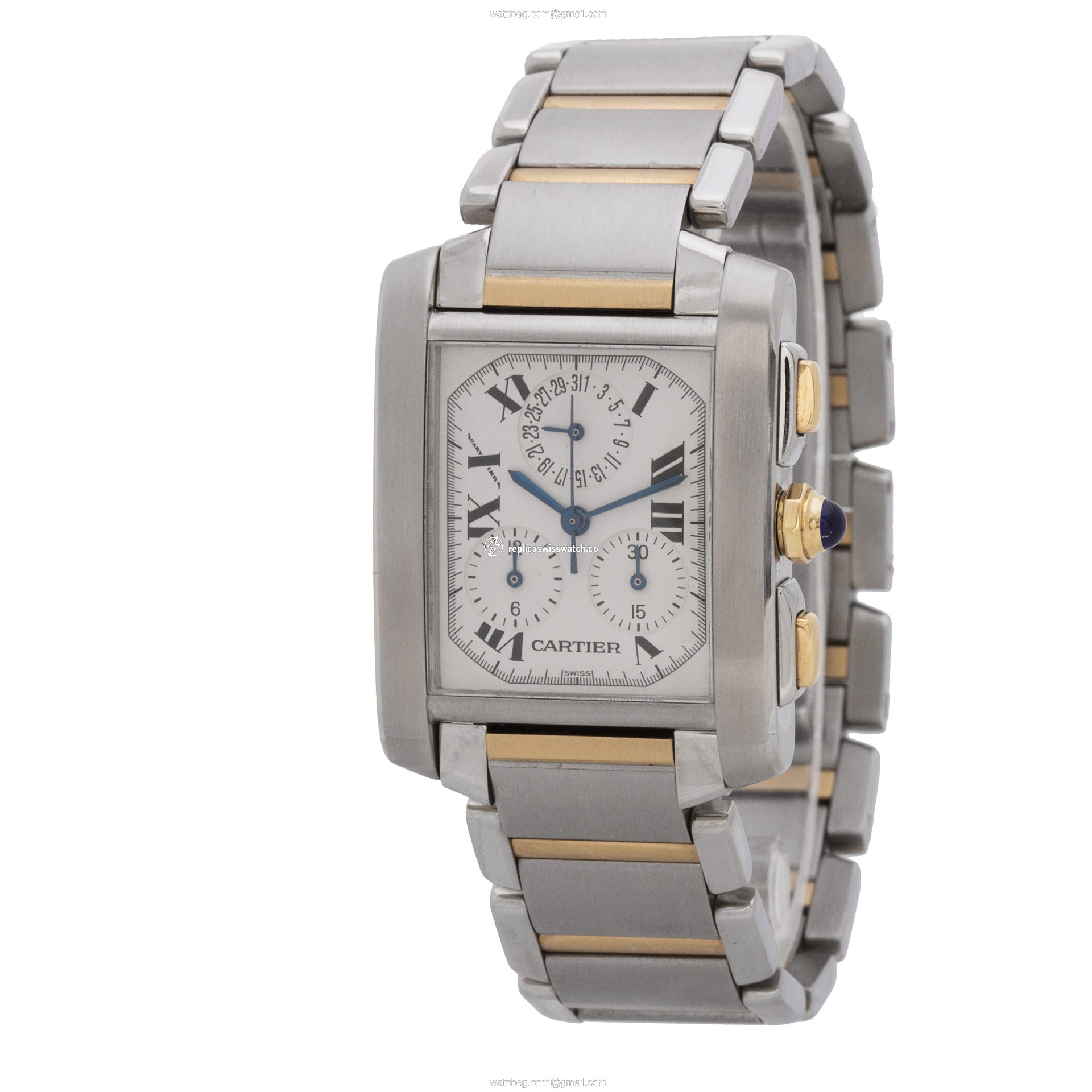 Cartier W51004Q4 Tank Francaise Quartz Male Stainless Steel Replica