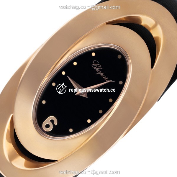 Chopard 127457 Oval Quartz Female 18k rose gold Replica