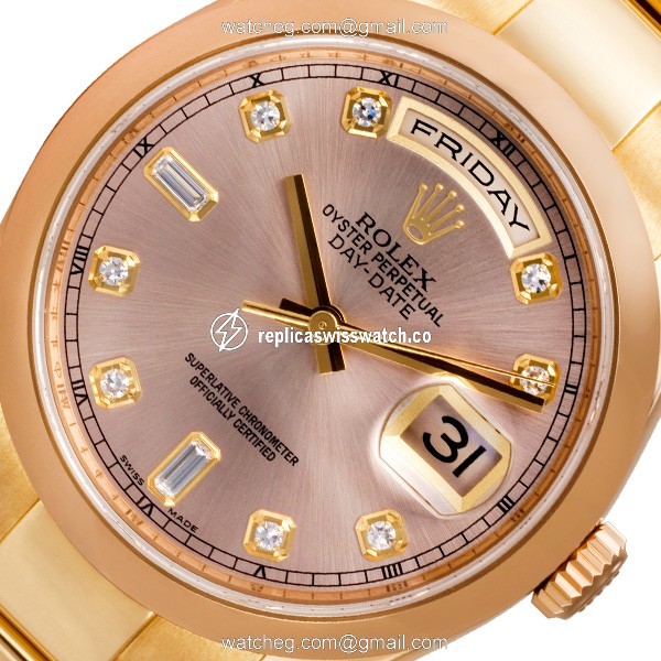 Rolex 118205 F Day-Date Automatic Male 18k rose gold Replica