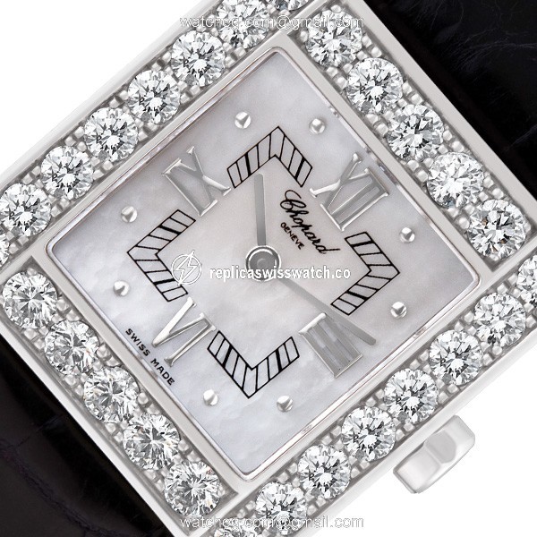 Chopard 445/1 Your Happy Quartz Female 18k White Gold Replica