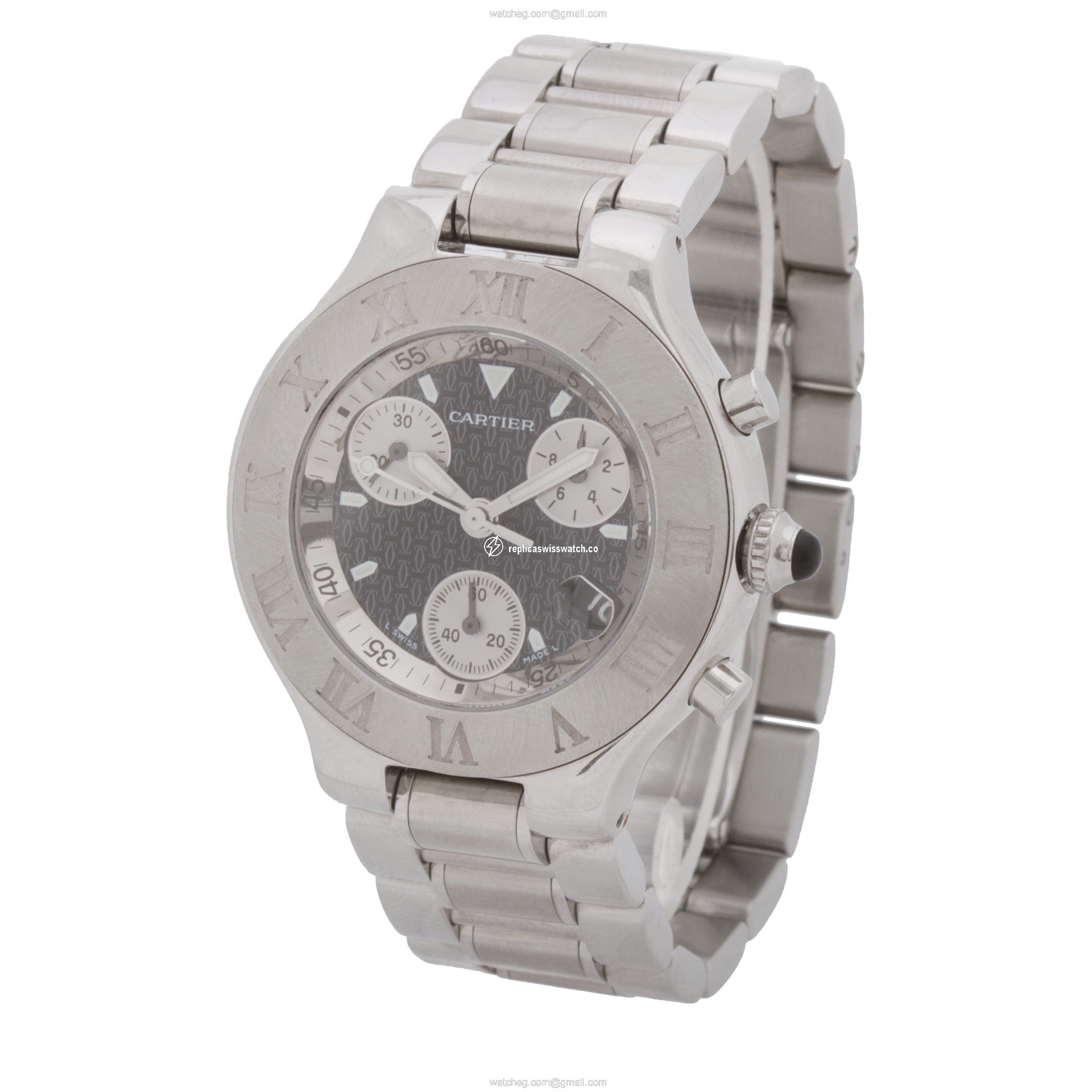 Cartier w10172t2. Chronoscaph Quartz Male Stainless Steel Replica