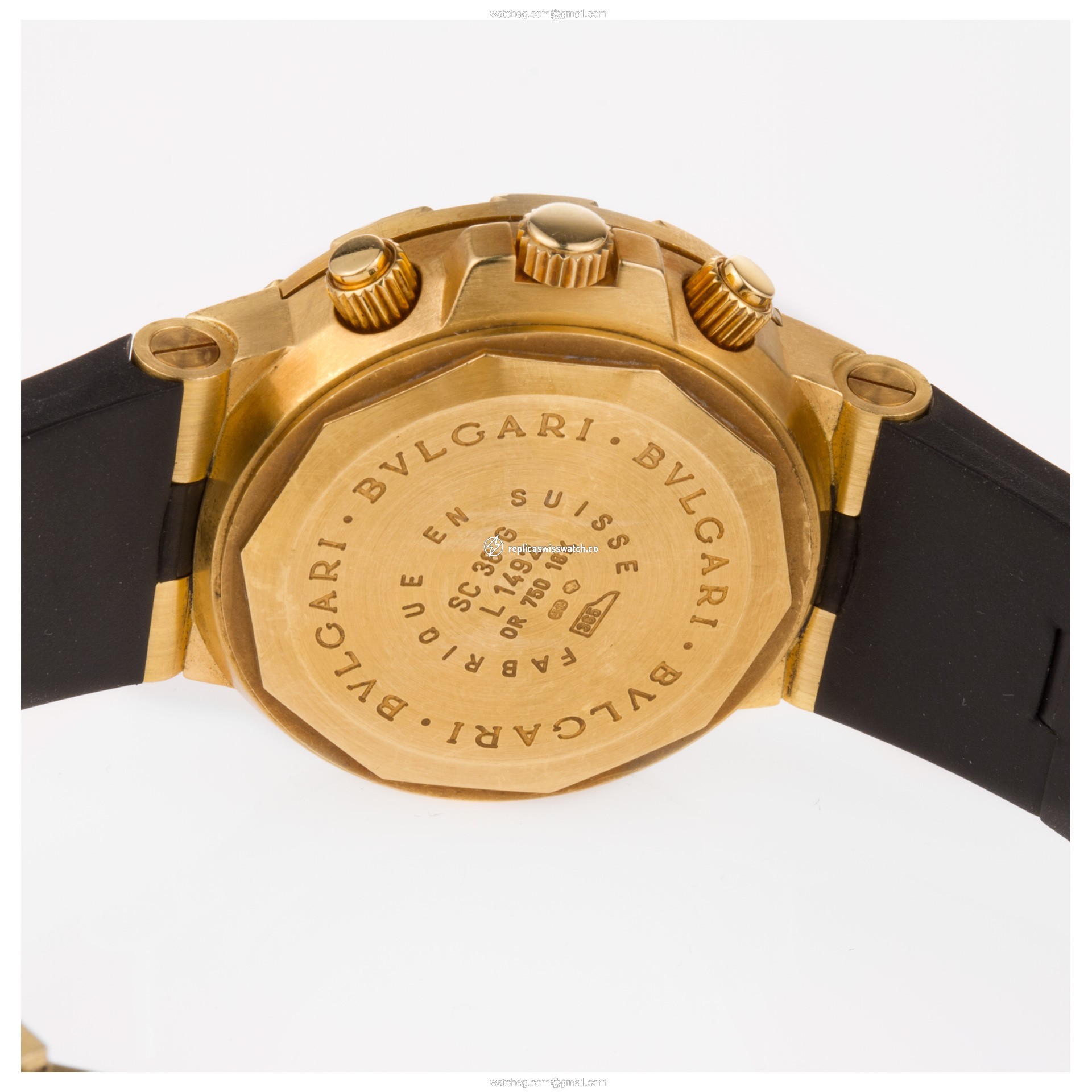 Bvlgari sc38g Scuba Automatic Male 18k yellow gold Replica