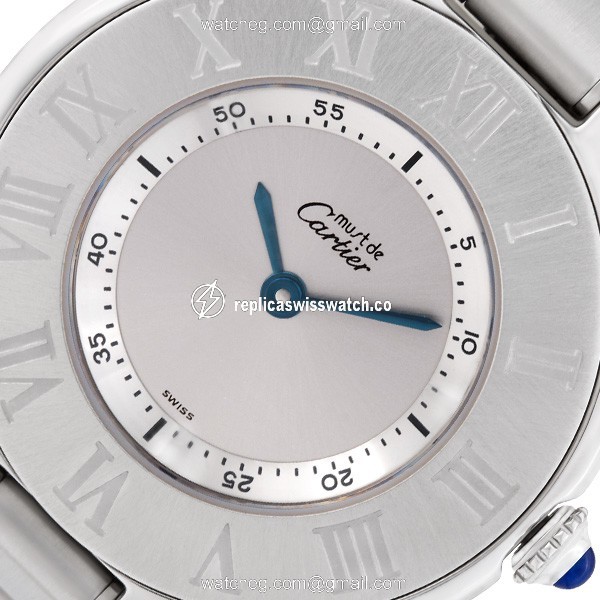 Cartier W10110T2 Must 21 Quartz Unisex Stainless Steel Replica