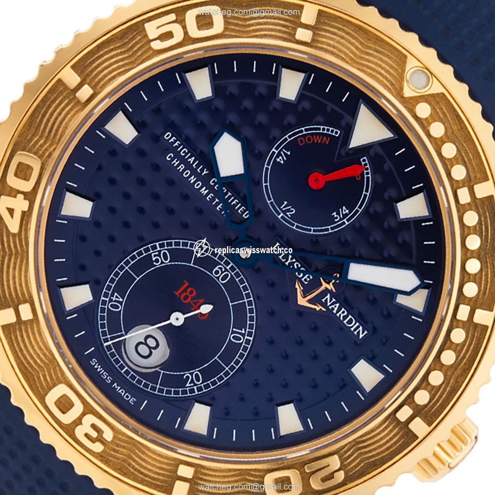 Ulysse Nardin 266-51 Maxi Marine Automatic Male 18k rose gold Replica