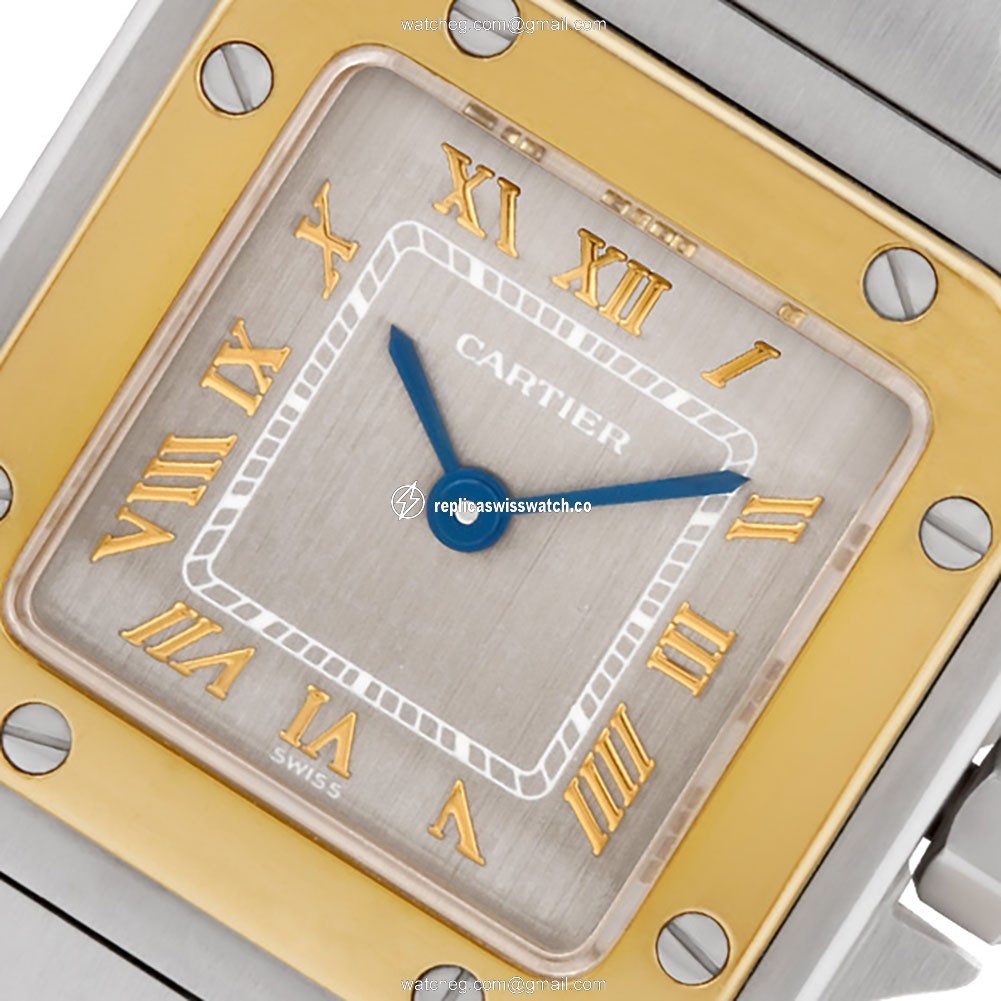 Cartier W20012C4 Santos Quartz Female Gold & Stainless Steel Replica
