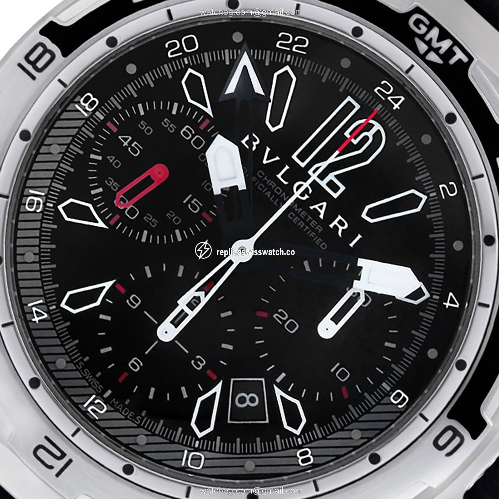 Bvlgari DP 45 STV CH/GMT Diagono Professional Automatic Male Stainless Steel Replica