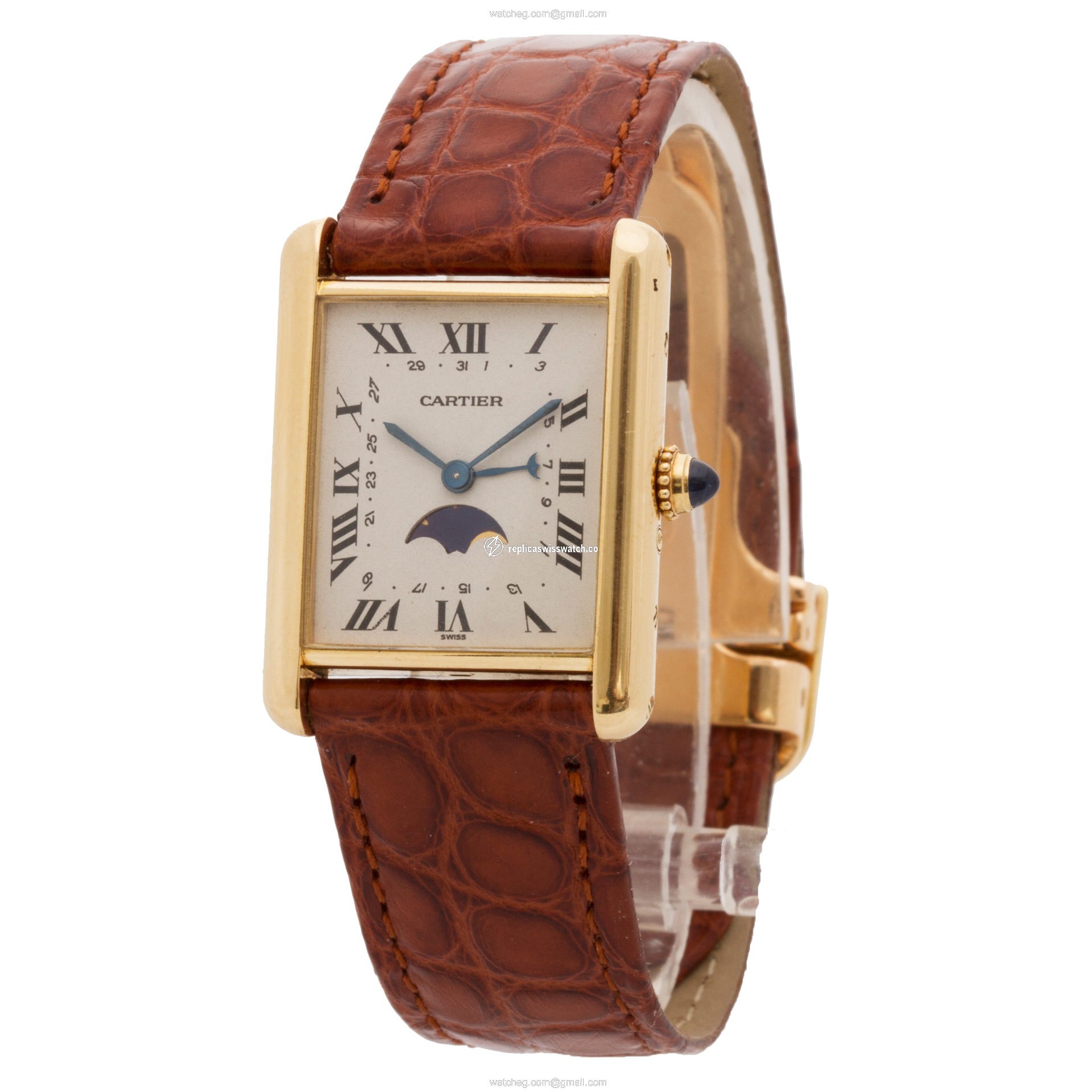 Cartier Cartier 2034 Tank Quartz Unisex 18k yellow gold Replica