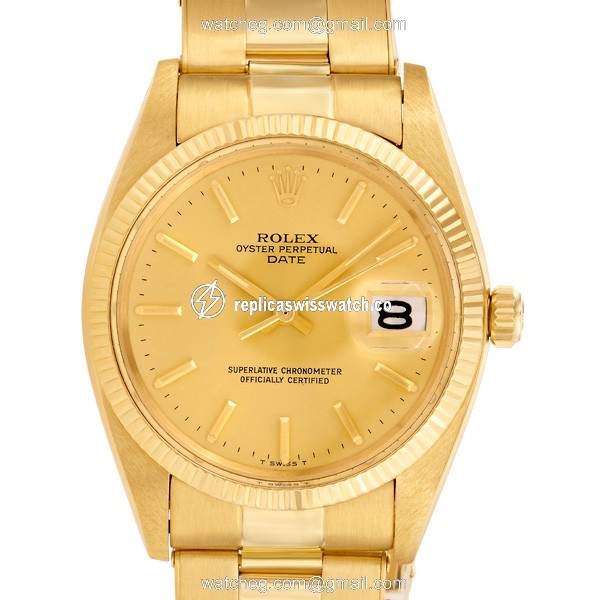 Rolex 1501 Date Automatic Male 18k yellow gold Replica