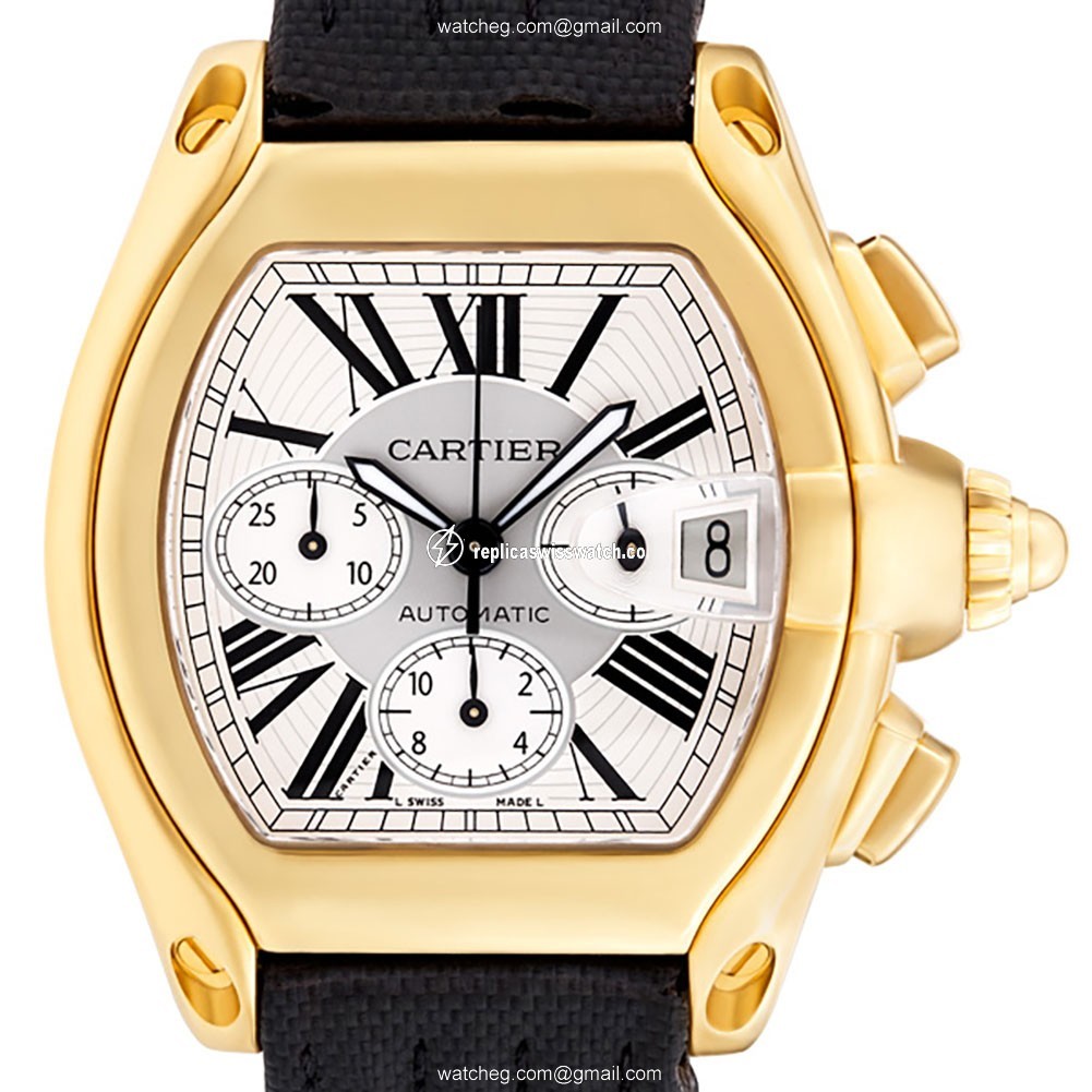 Cartier W62021Y3 Roadster Automatic Male 18k yellow gold Replica