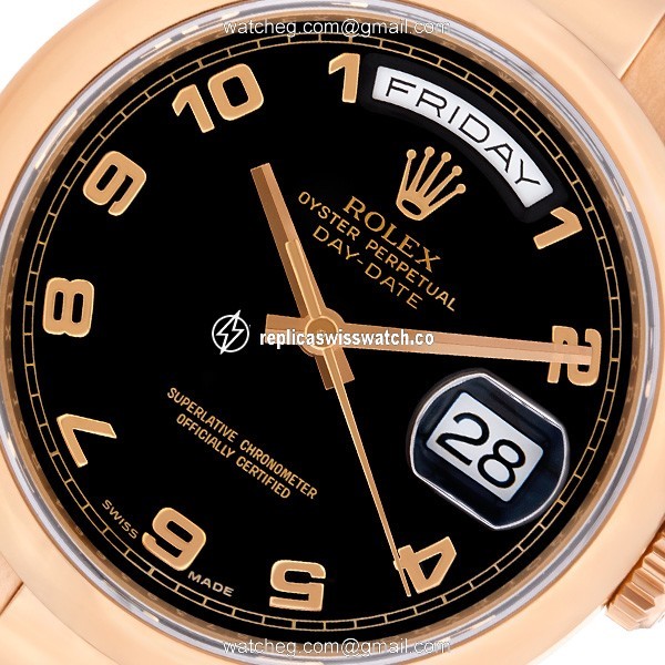 Rolex 118205 Day-Date Automatic Male 18k rose gold Replica