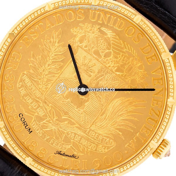 Corum Corum 3003 gold coin Automatic Male 18k yellow gold Replica