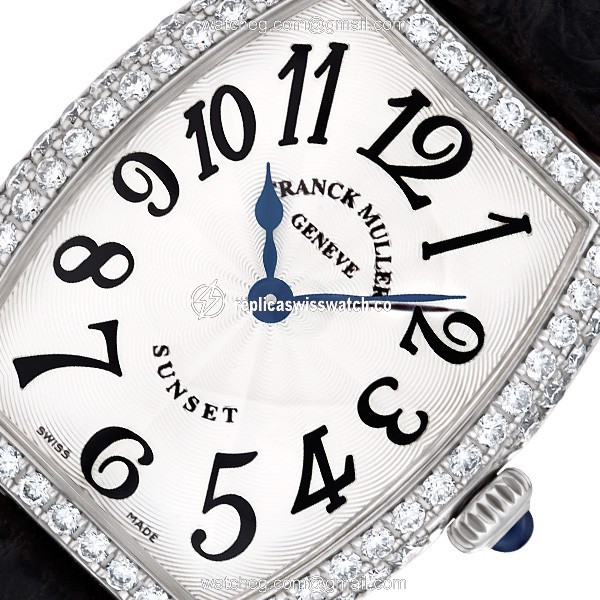 Franck Muller 194 Sun/Moon Quartz Female 18k White Gold Replica