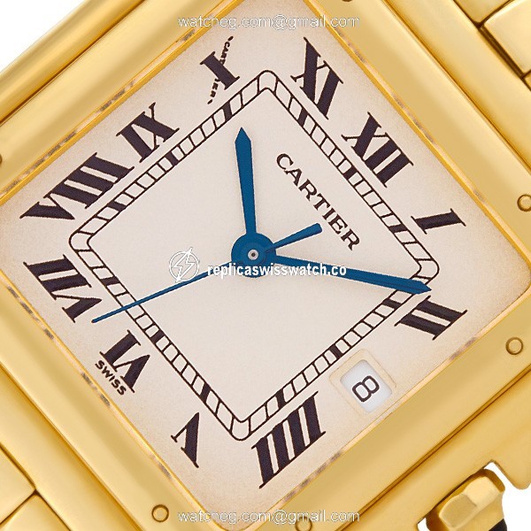 Cartier  W25014B9 Panthere Quartz Unisex 18k yellow gold Replica
