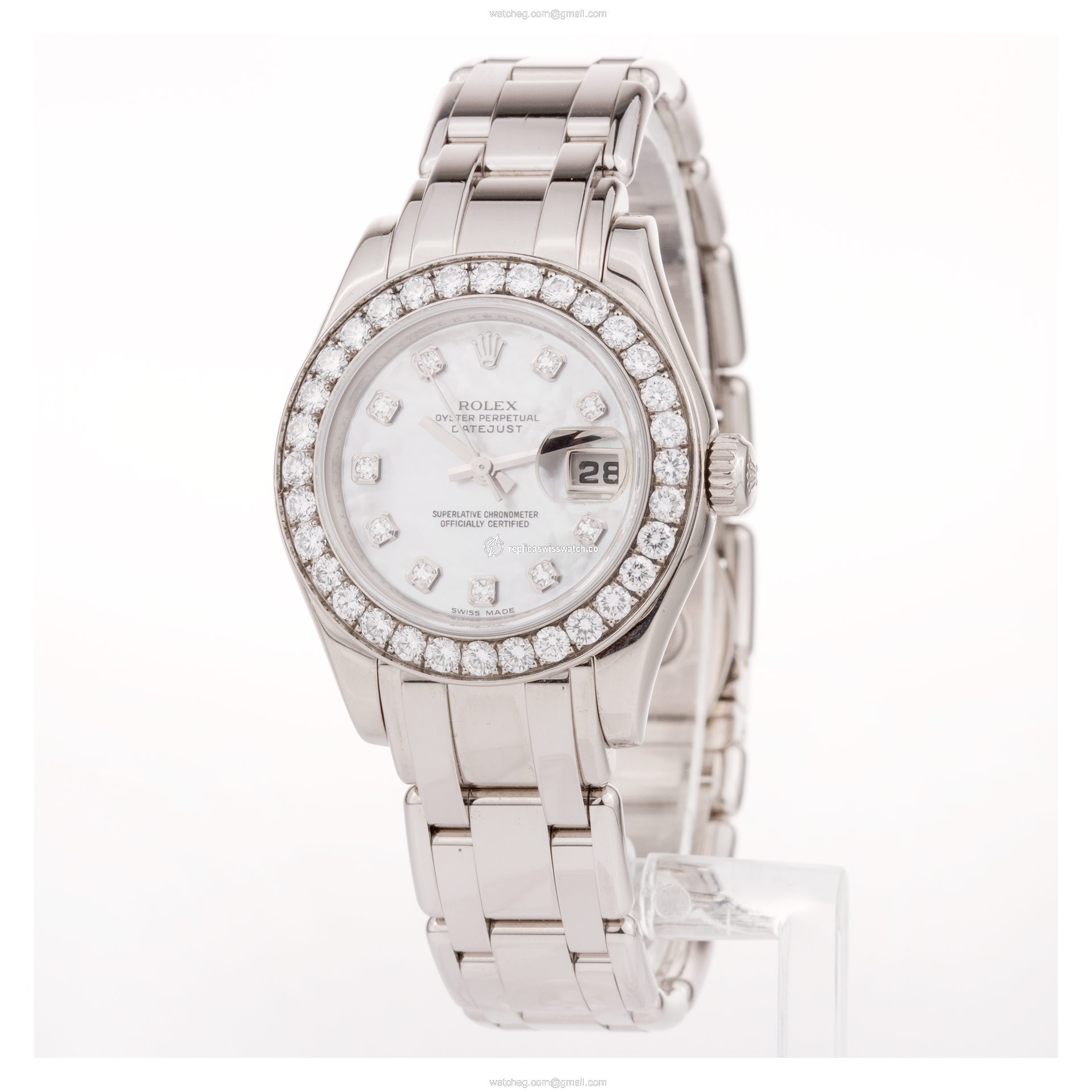 Rolex 80299 Pearlmaster Automatic Female 18k White Gold Replica