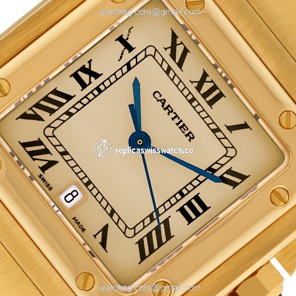 Cartier 887901 Santos Quartz Male 18k yellow gold Replica