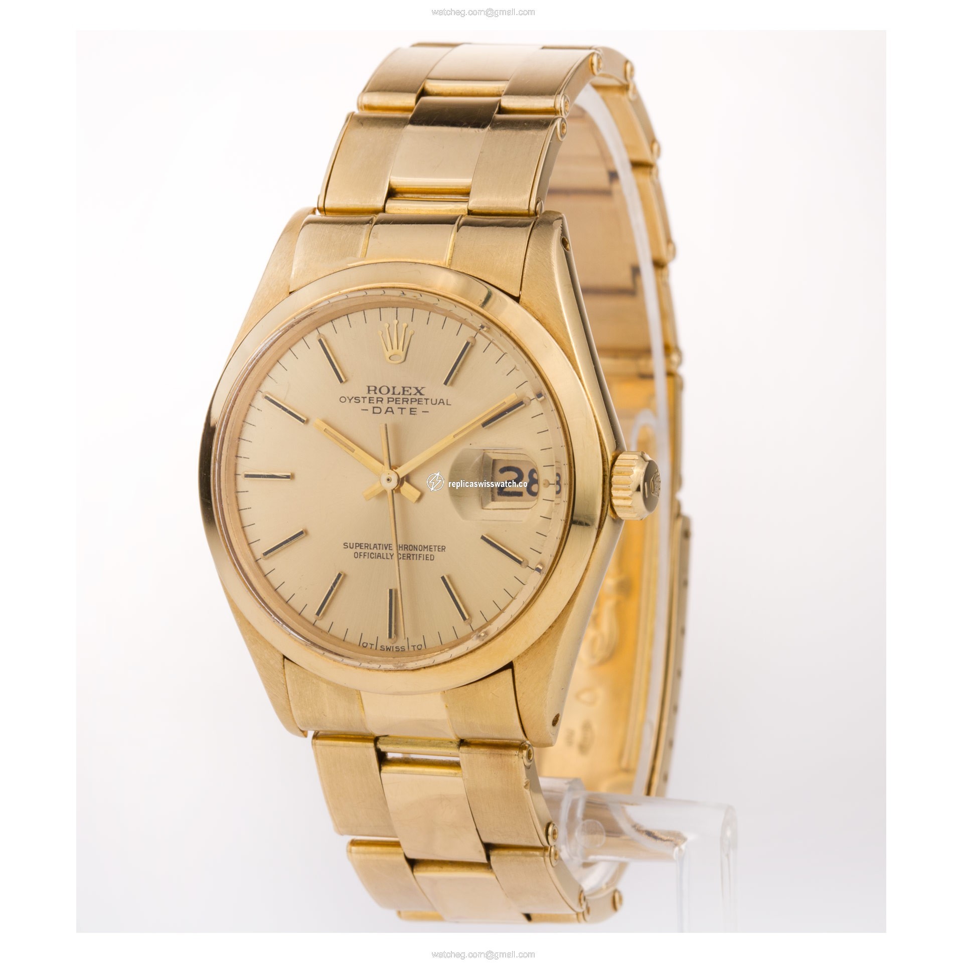 Rolex 1500 Date Automatic Male 18k yellow gold Replica