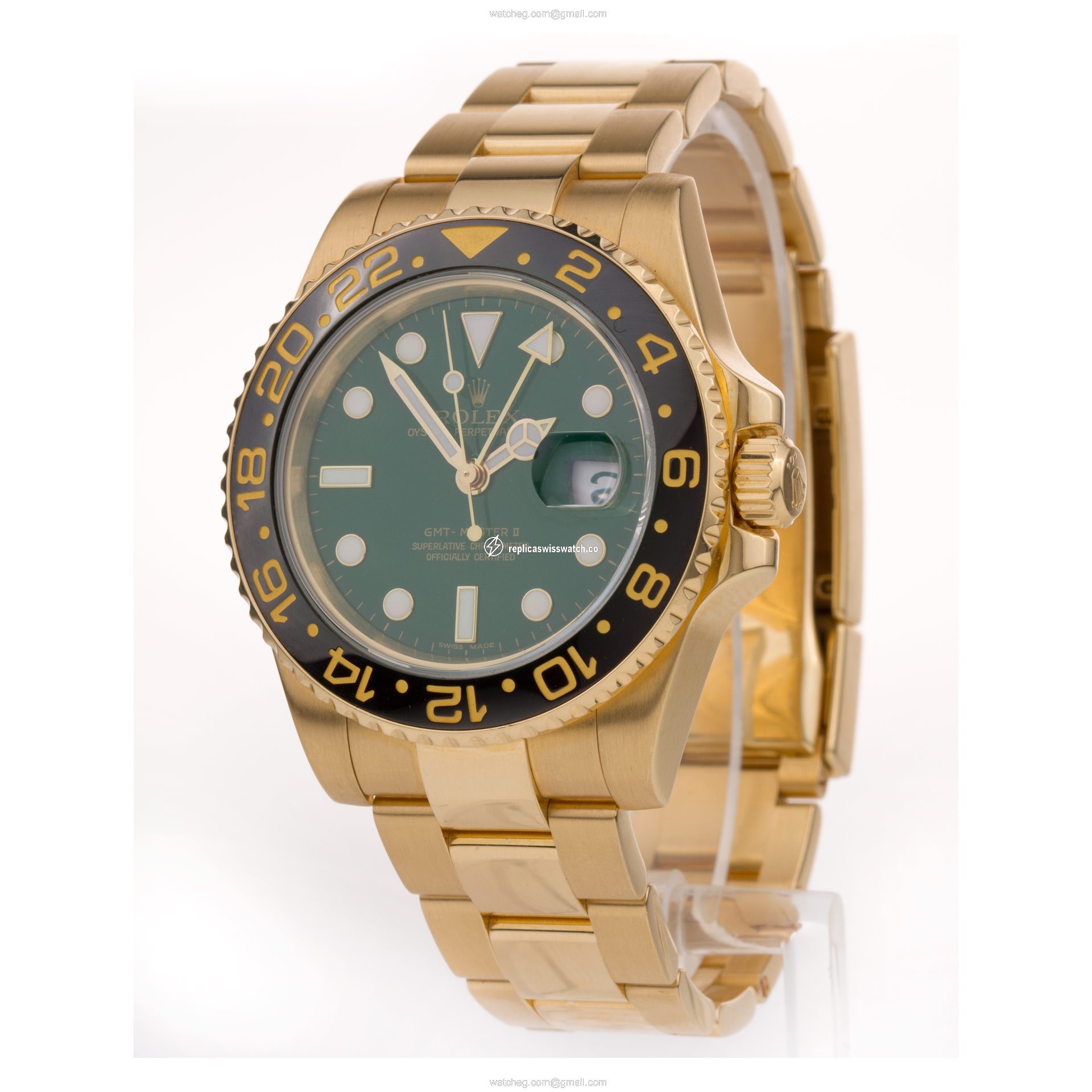 Rolex 116718 GMT-Master II Automatic Male 18k yellow gold Replica