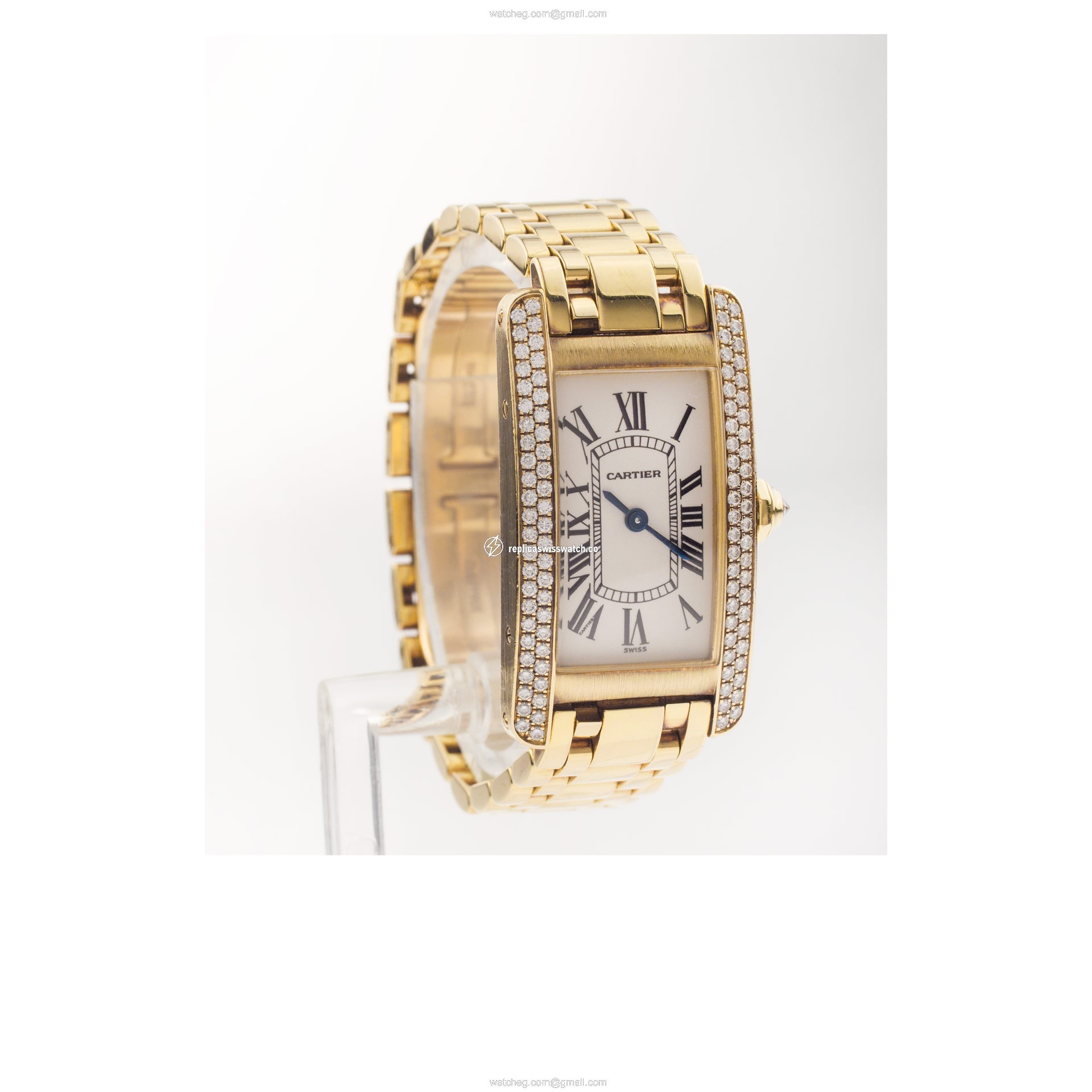 Cartier WB7071K2 Tank American Quartz Female 18k yellow gold Replica