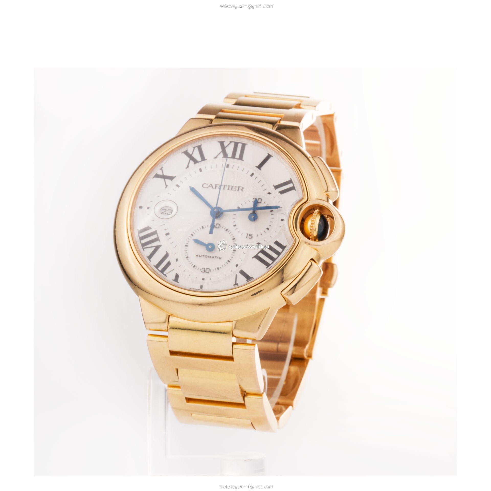Cartier W6920010 Ballon Bleu Automatic Male 18k Pink Gold Replica