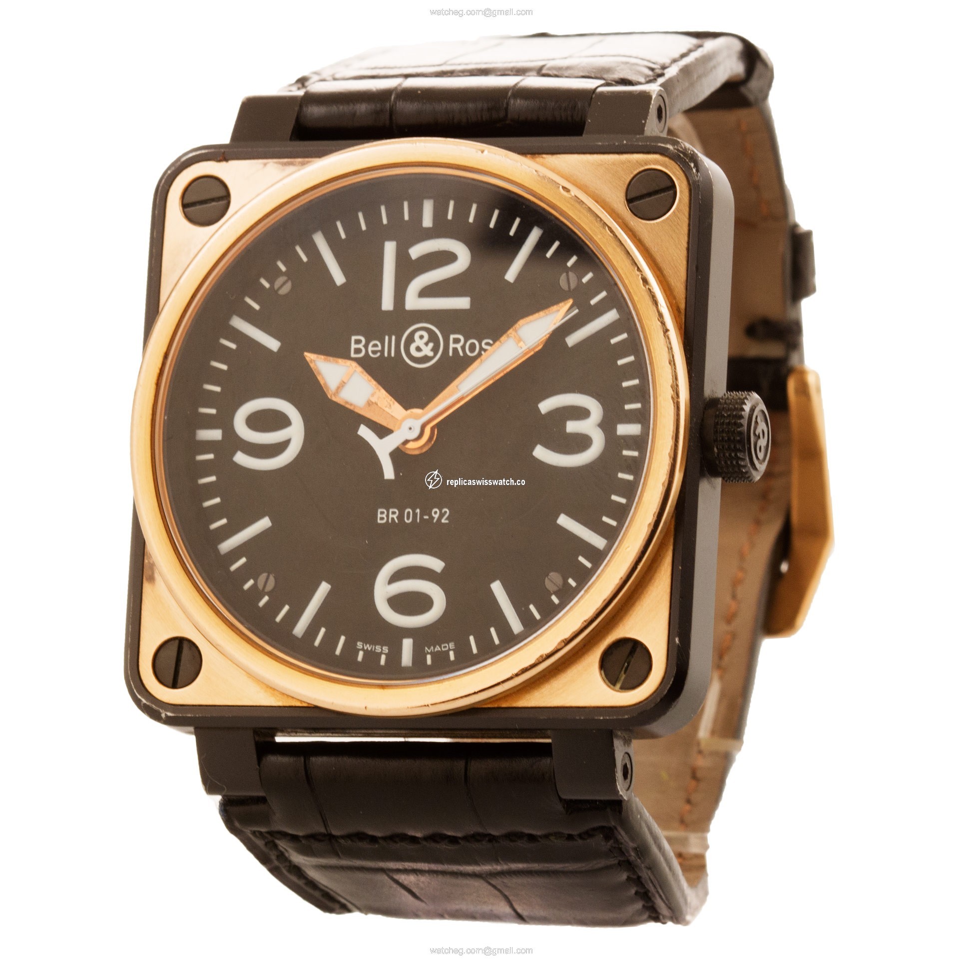 Bell & Ross BR01-92 Aviation Automatic Male 18K Rose gold & Carbon Watches Bell & Ross BR01-92 Aviation Automatic Male 18K Rose gold & Carbon Watches