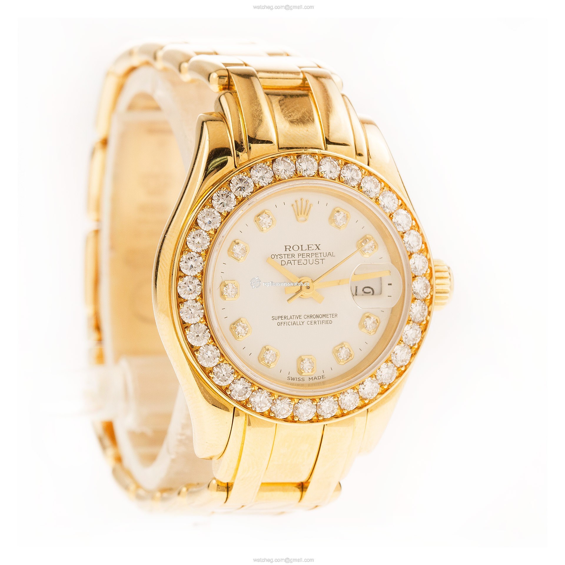 Rolex 69298 Pearlmaster Automatic Female 18k yellow gold Replica