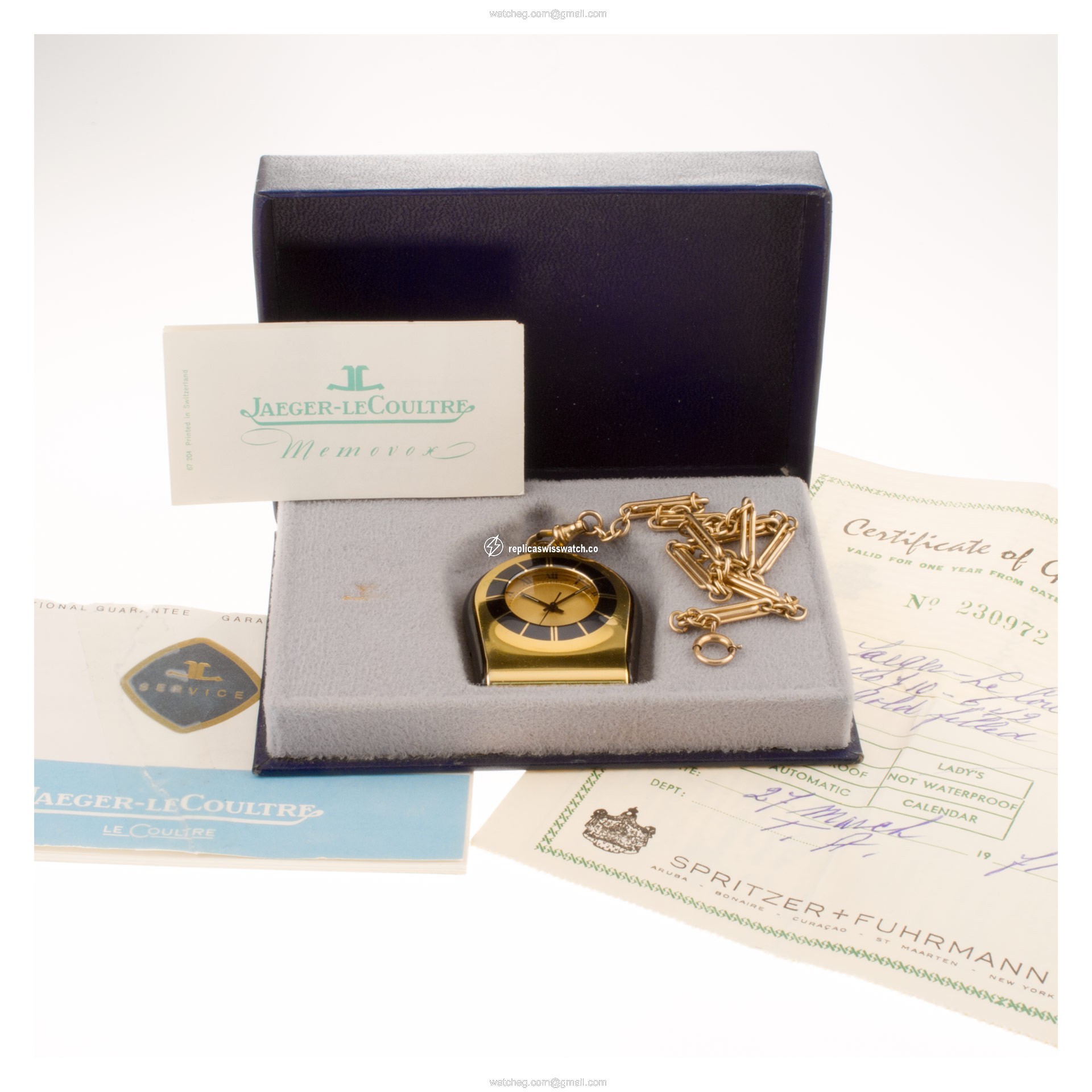 Jaeger LeCoultre 11007 Travel Clock Manual Unisex Gold Plate Replica