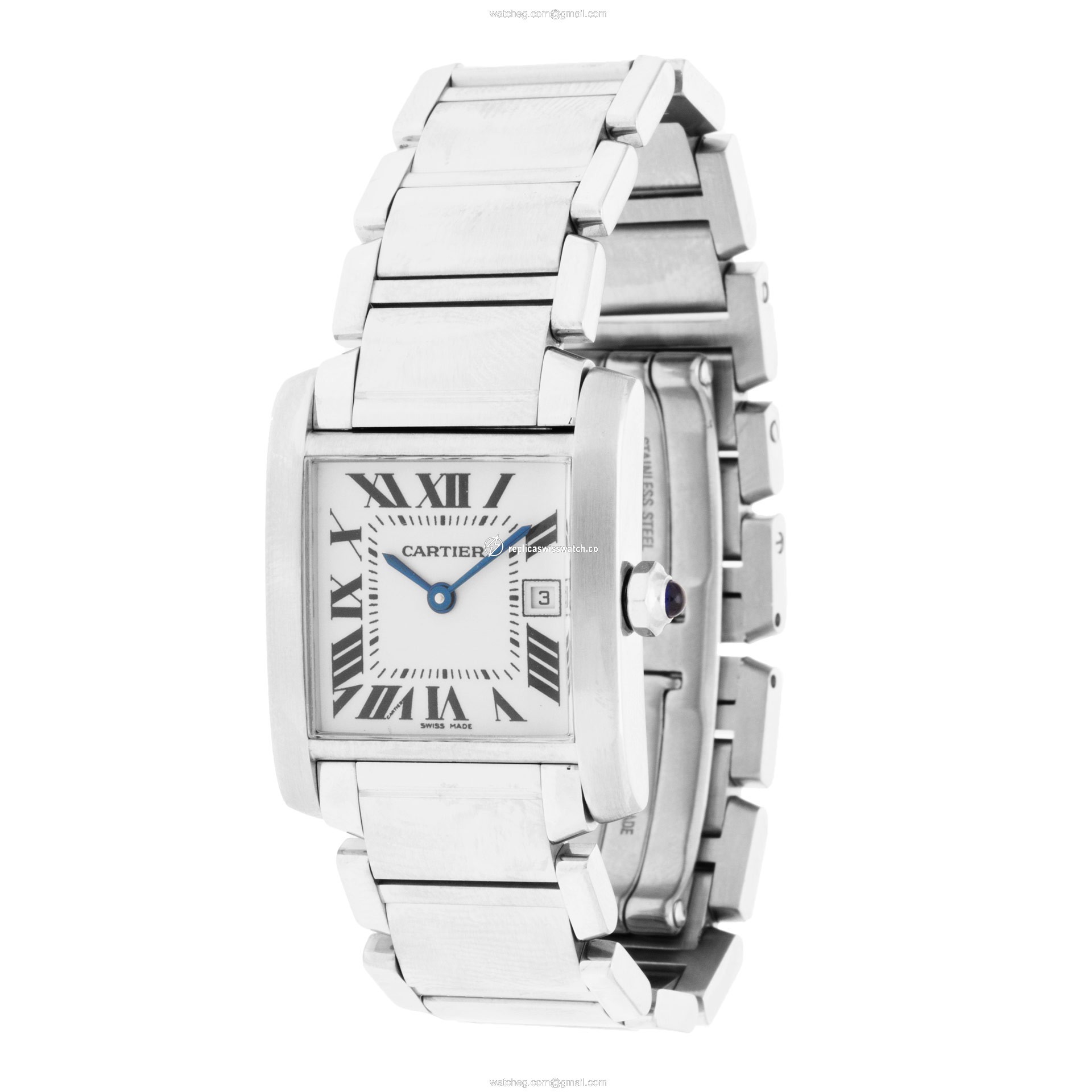 Cartier W51011Q3 Tank Francaise Quartz Unisex Stainless Steel Replica