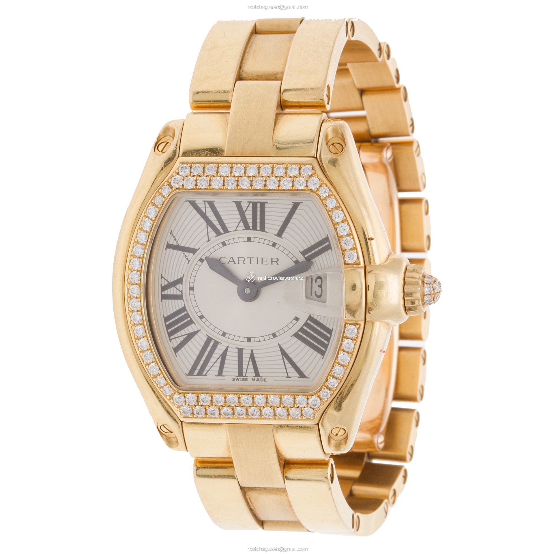 Cartier WE5001X1 Roadster Quartz Female 18k yellow gold Replica