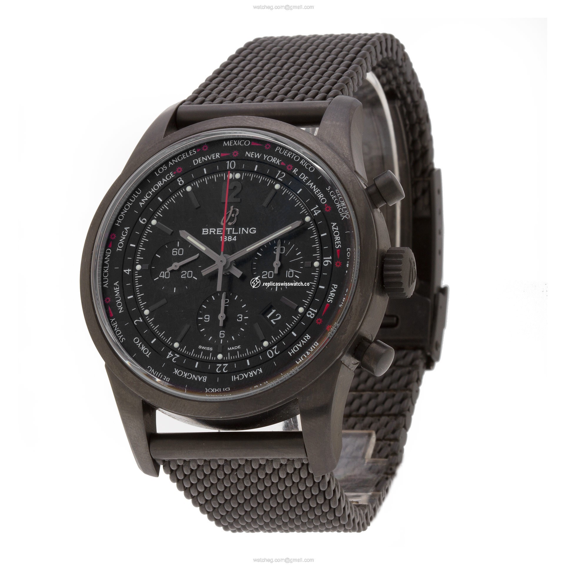 Breitling mb0510 Transocean Automatic Male Black PVD Watches Breitling mb0510 Transocean Automatic Male Black PVD Watches