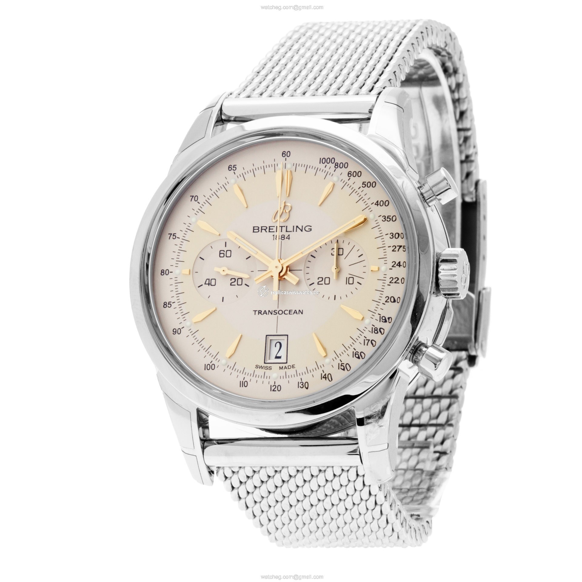 Breitling AB015412/G784-154A Transocean Chronograph Automatic Male Stainless Steel Replica
