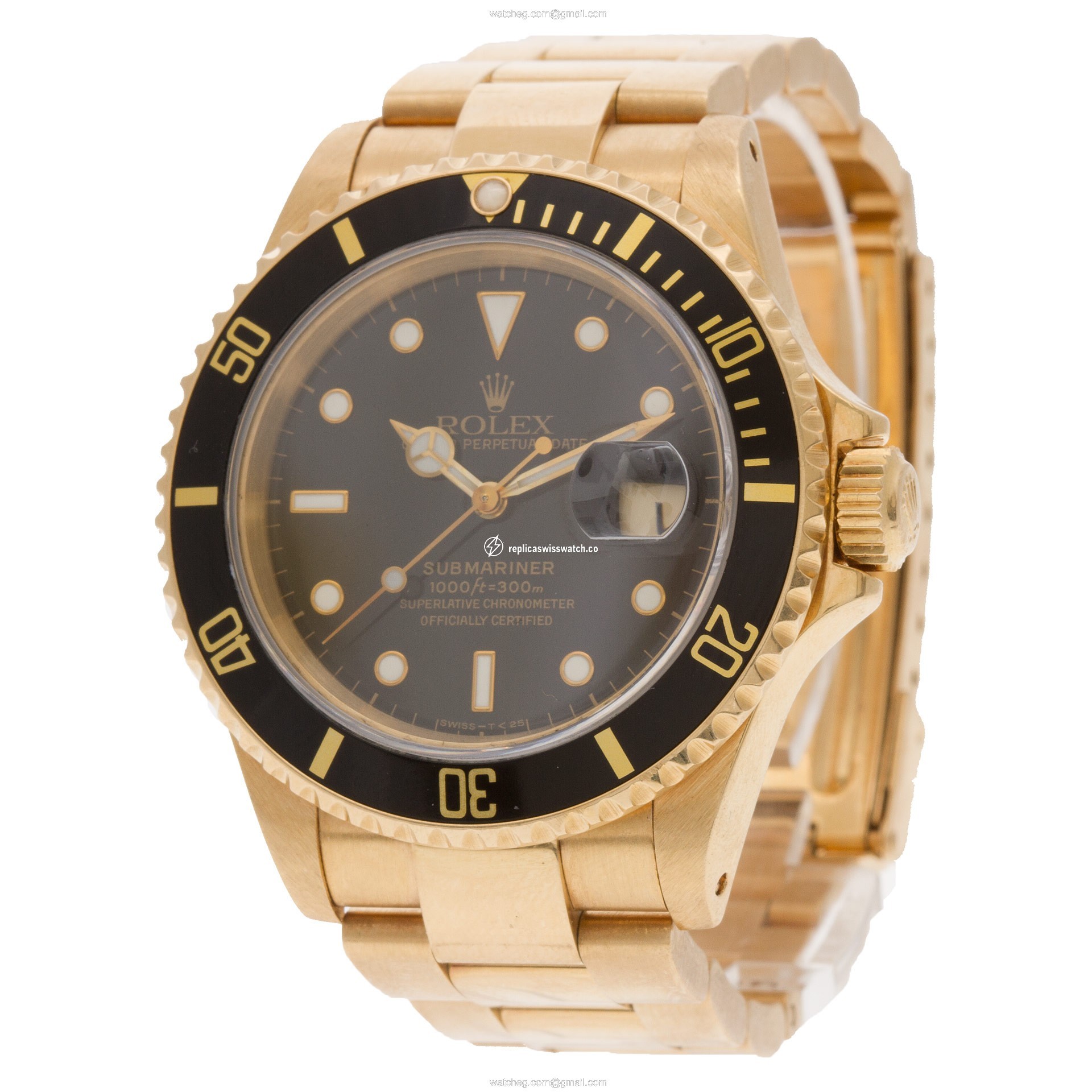 Rolex 16618 Submariner Automatic Male 18k yellow gold Replica