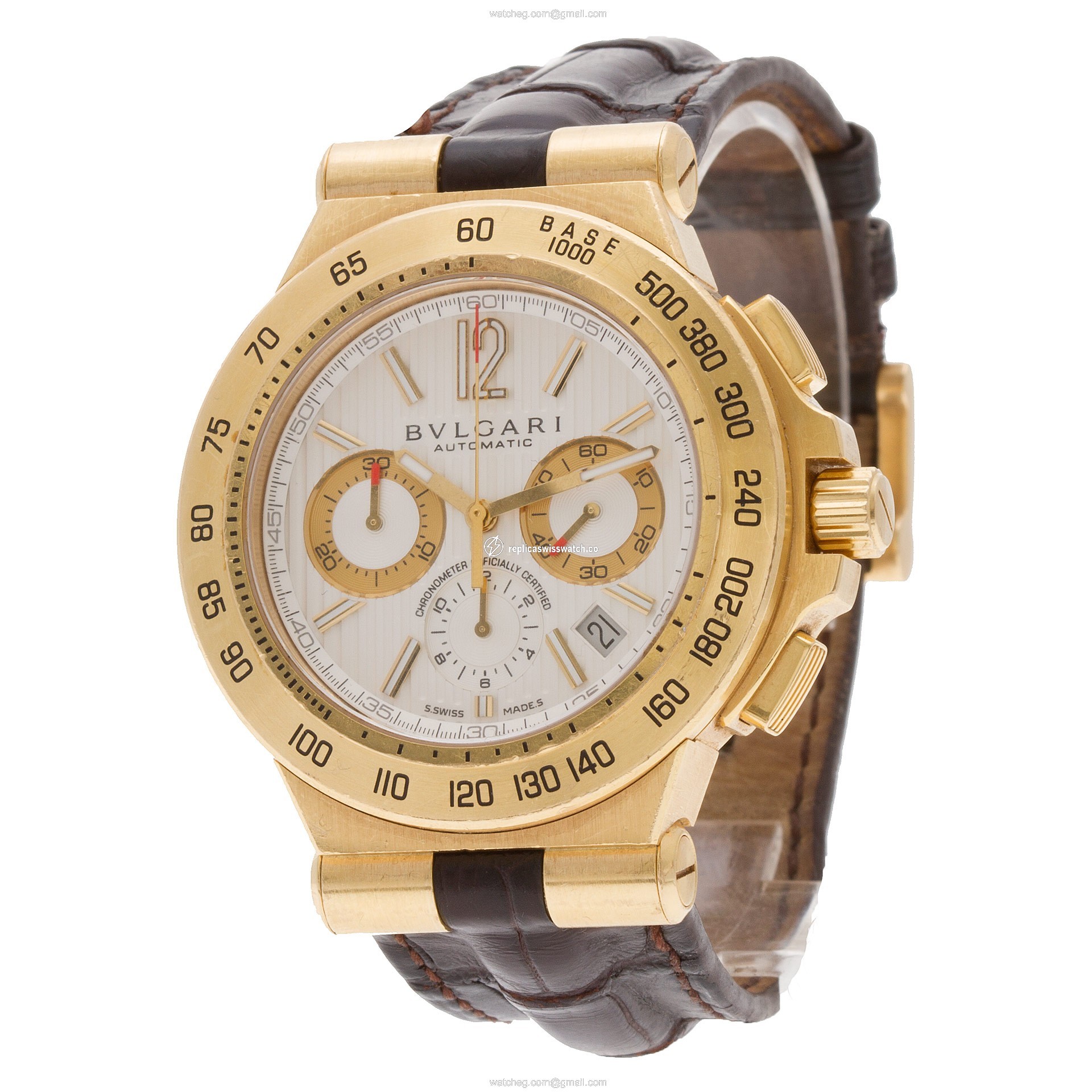 Bvlgari DP42GCH Diagono Professional Automatic Male 18k yellow gold Replica