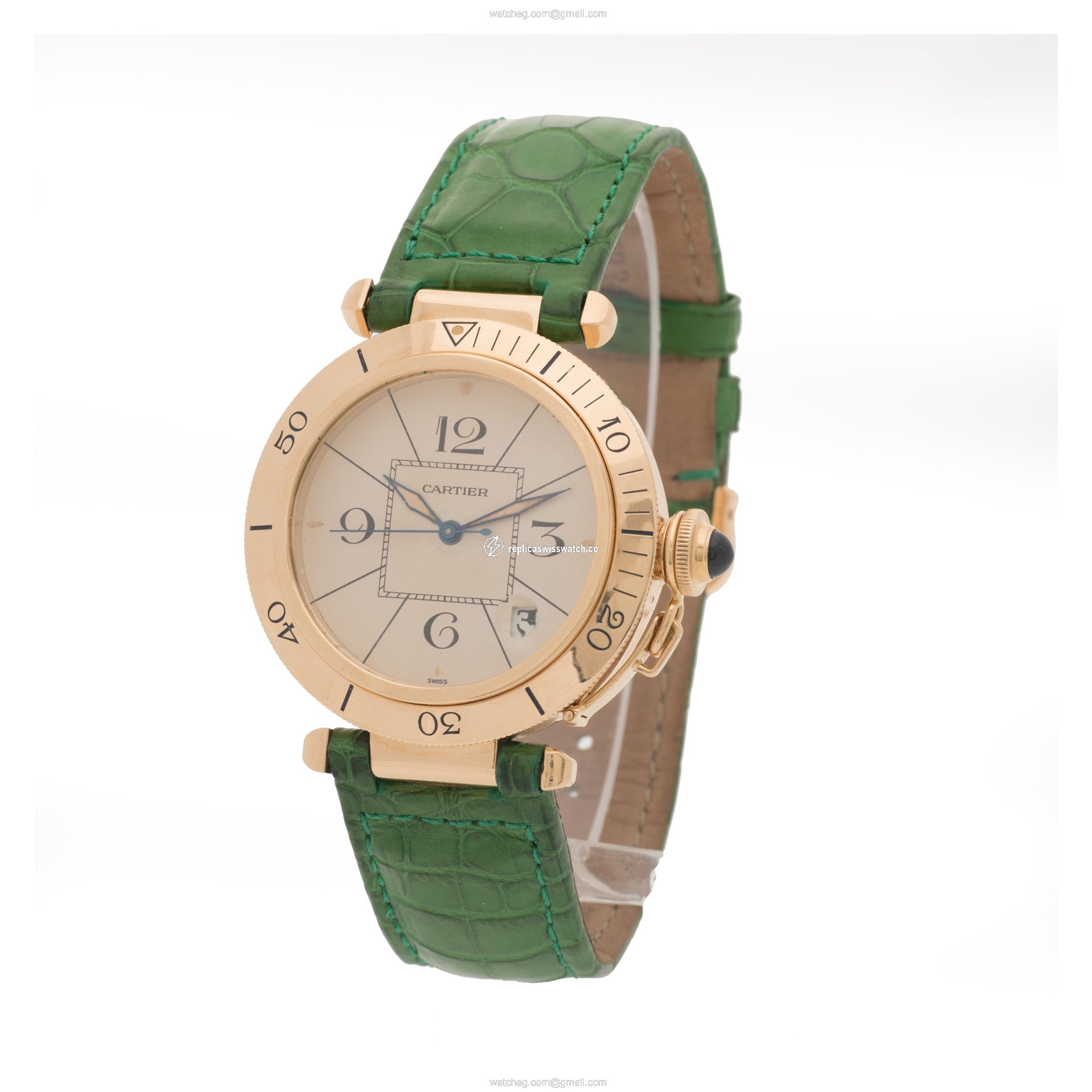 Cartier 1020 1 Pasha 38mm Automatic Female 18k yellow gold Replica