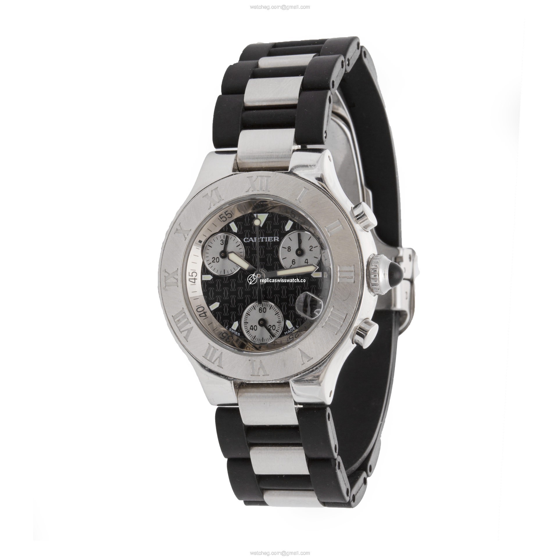 Cartier 2996 Chronoscaph Quartz Female Stainless Steel Replica