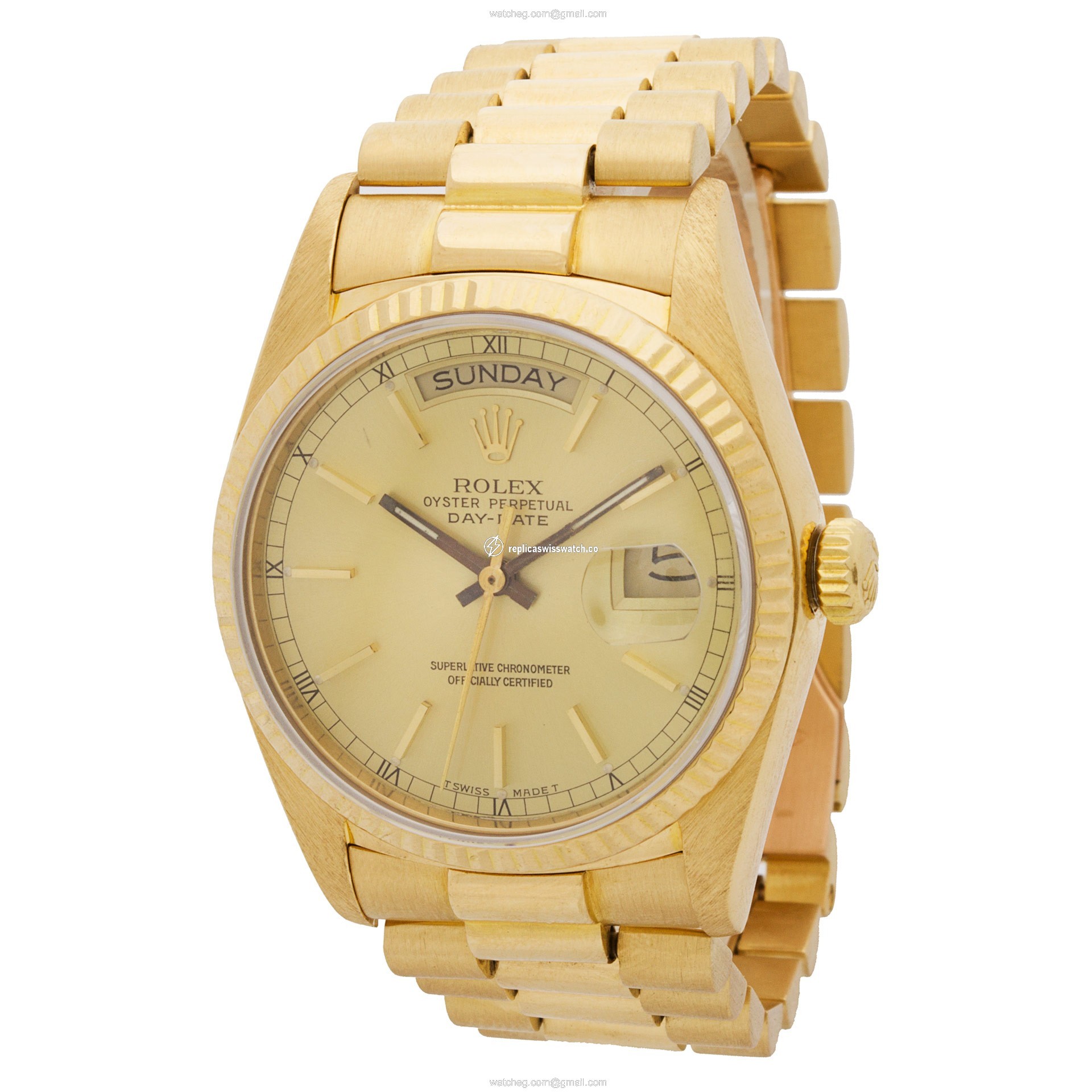 Rolex 18038 Day-Date Automatic Male 18k yellow gold Replica