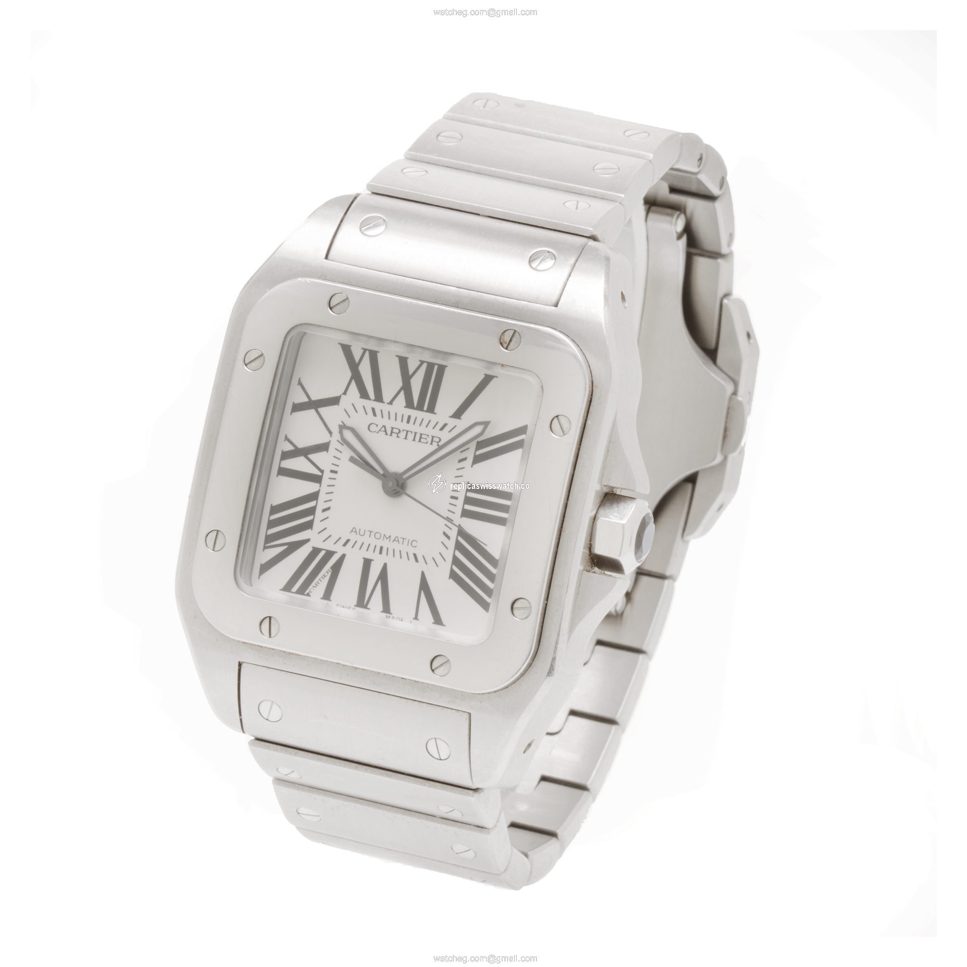 Cartier w200737g Santos 100 Automatic Male Stainless Steel Replica