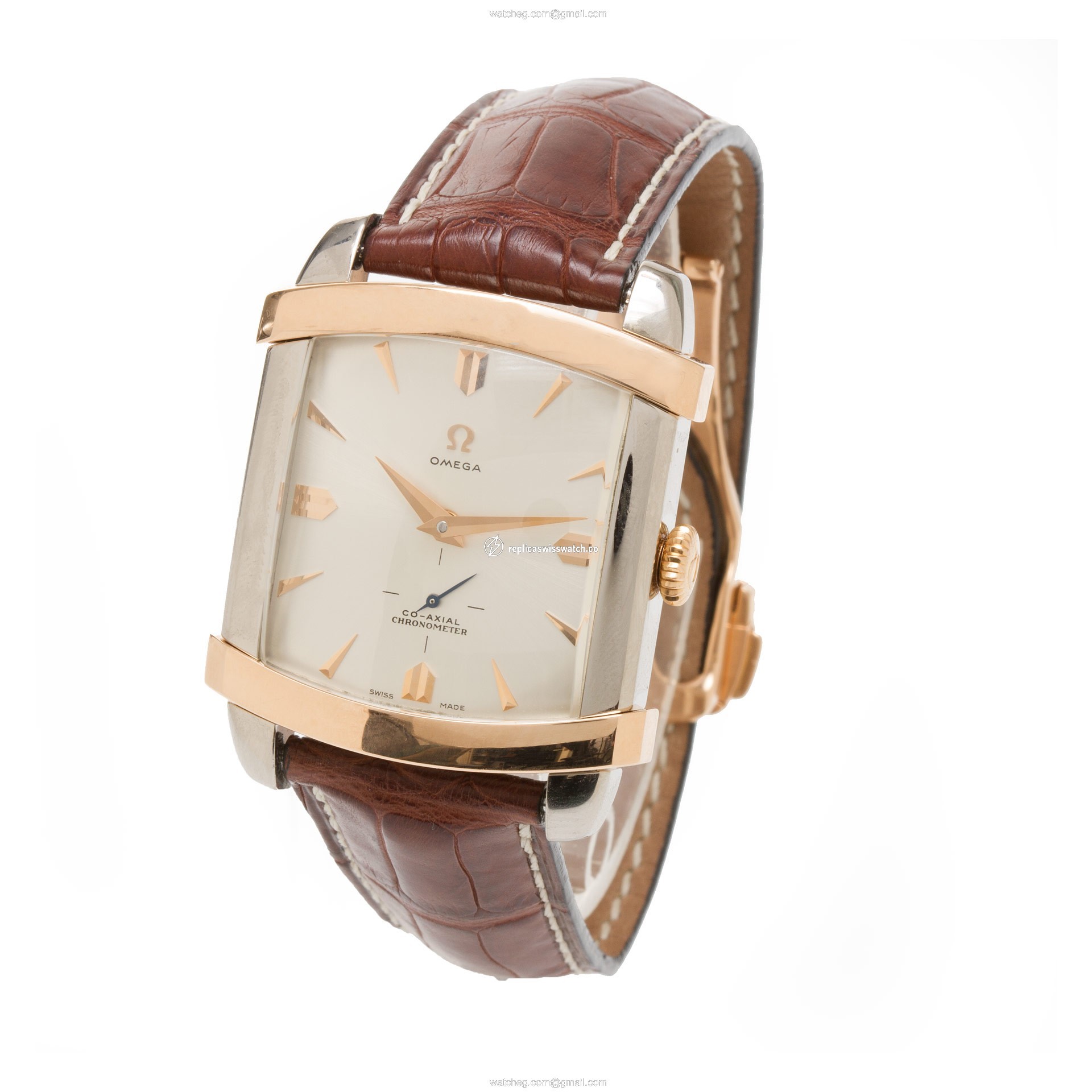 Omega 0609/1952 Museum Automatic Male 18k White & Yellow Gold Watches Omega 0609/1952 Museum Automatic Male 18k White & Yellow Gold Watches