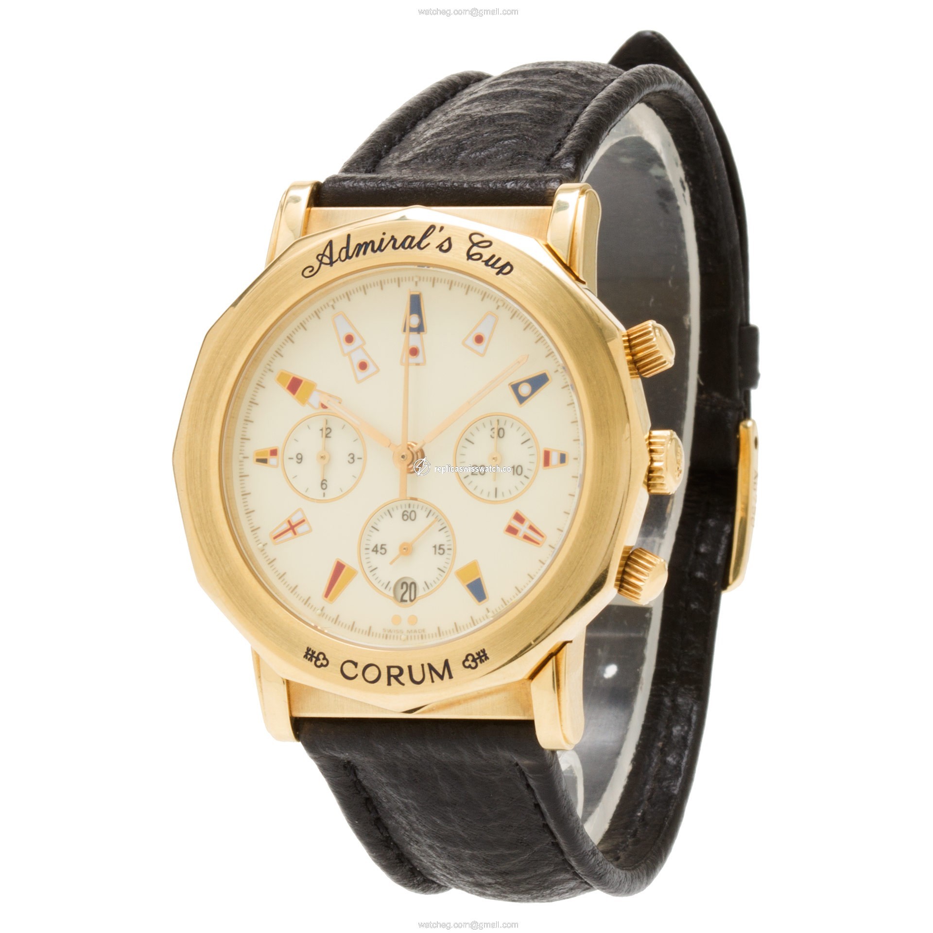 Corum 296.830.56 Admirals Cup Automatic Male 18k yellow gold Replica