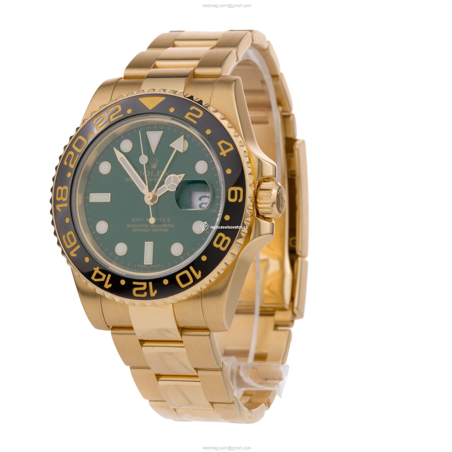 Rolex 116718 GMT-Master II Automatic Male 18k yellow gold Replica