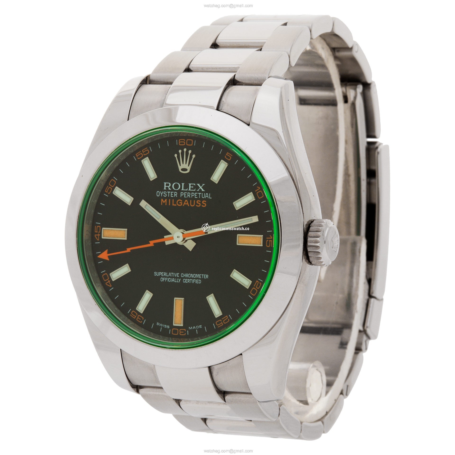 Rolex 116400GV Milgauss Automatic Male Stainless Steel Replica