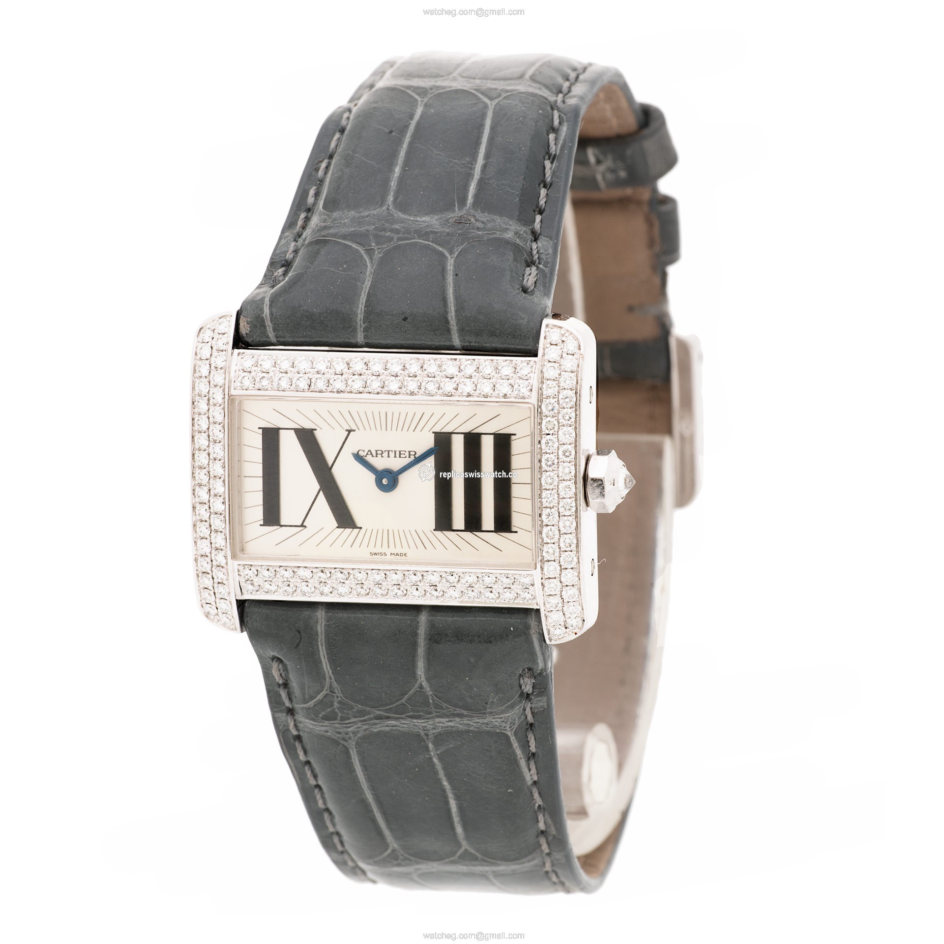 Cartier 2813 Divan Quartz Female 18k White Gold Replica