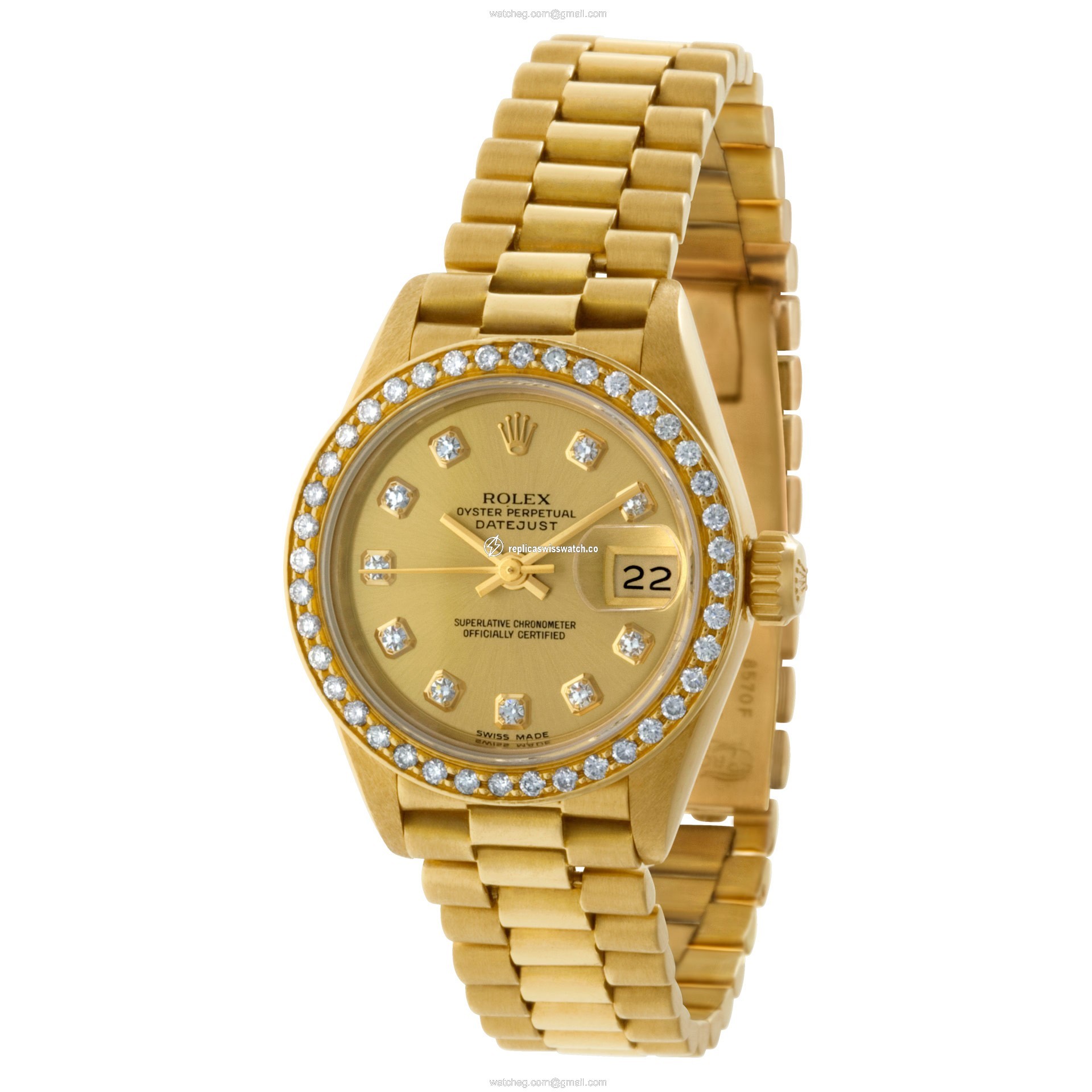 Rolex 69178 Datejust Automatic Female 18k yellow gold Replica