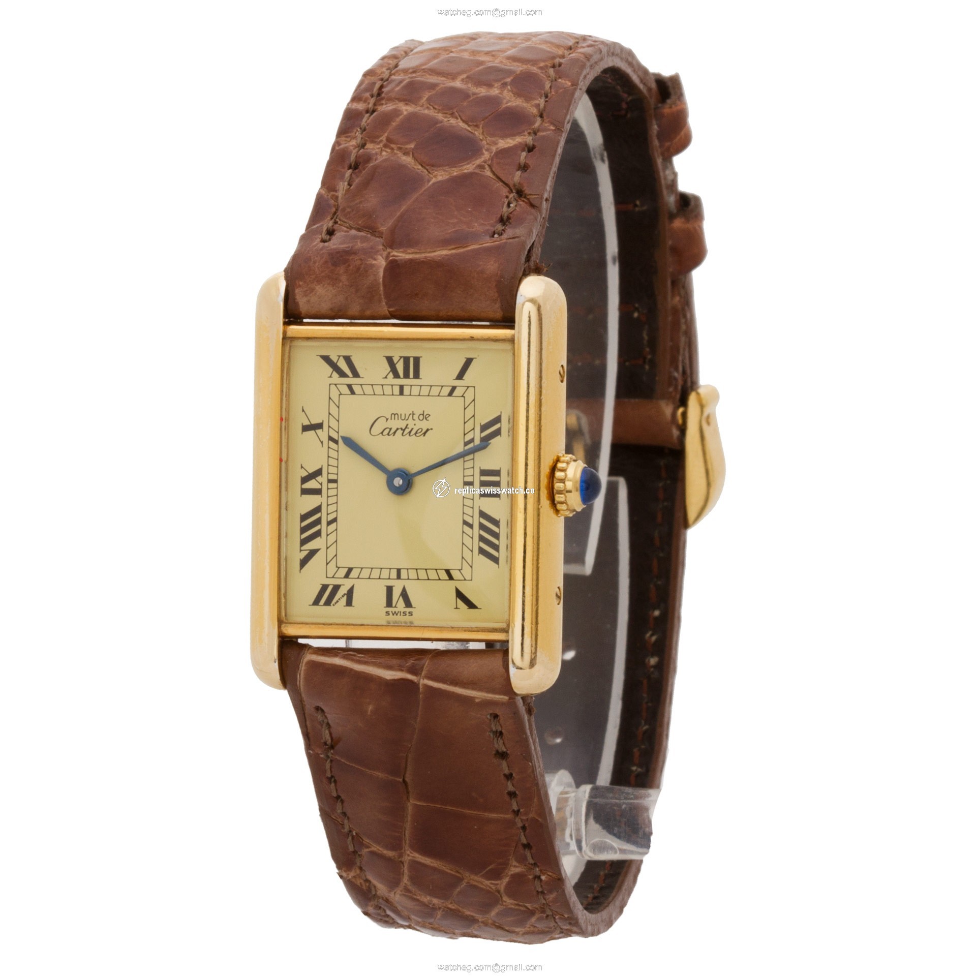 Cartier W1002753 Tank Vermeil Quartz Unisex Sterling Silver Replica