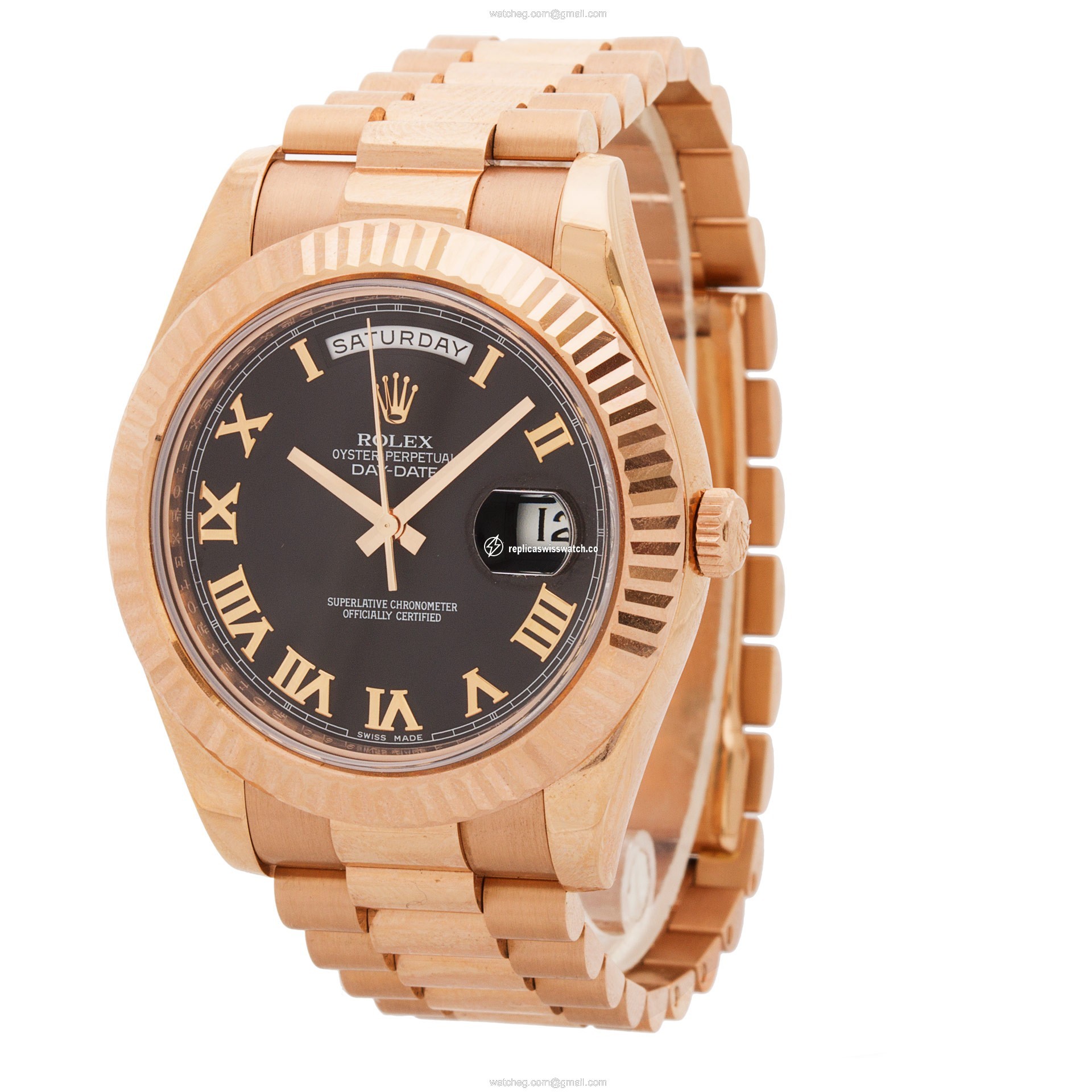 Rolex 218235 Day-Date II Automatic Male 18k rose gold Replica