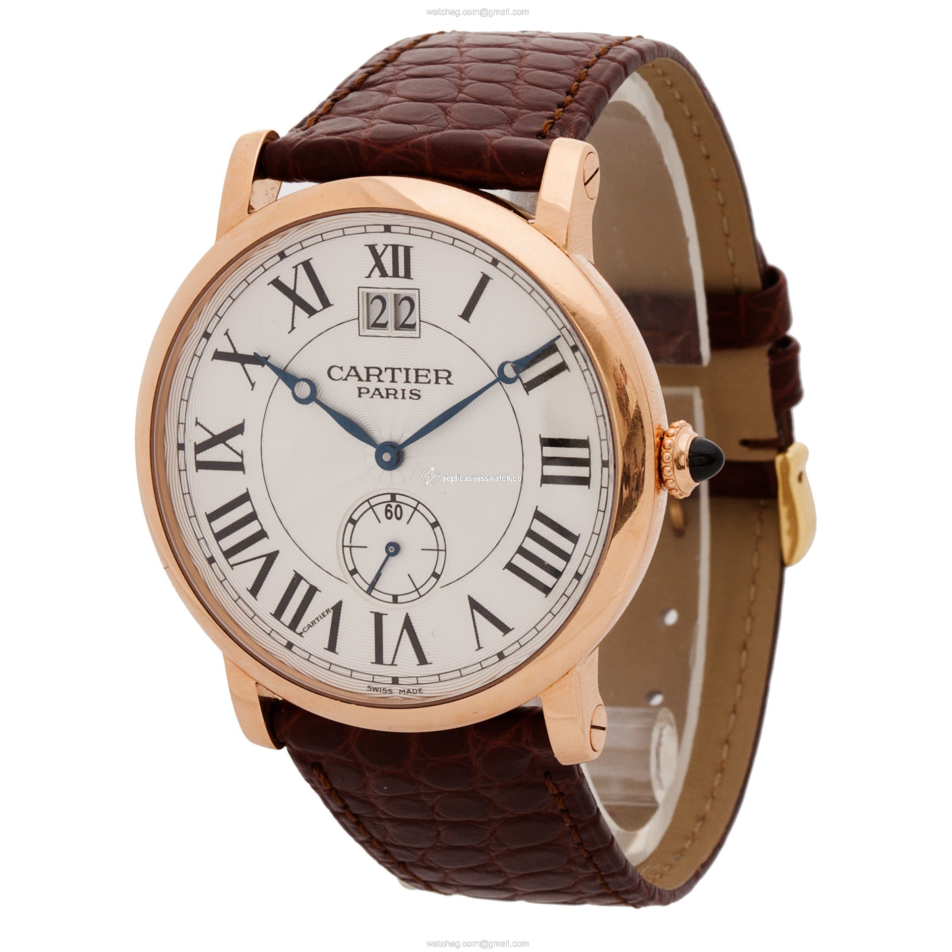 Cartier W1550251 Privee Rotonde Manual Male 18k rose gold Replica